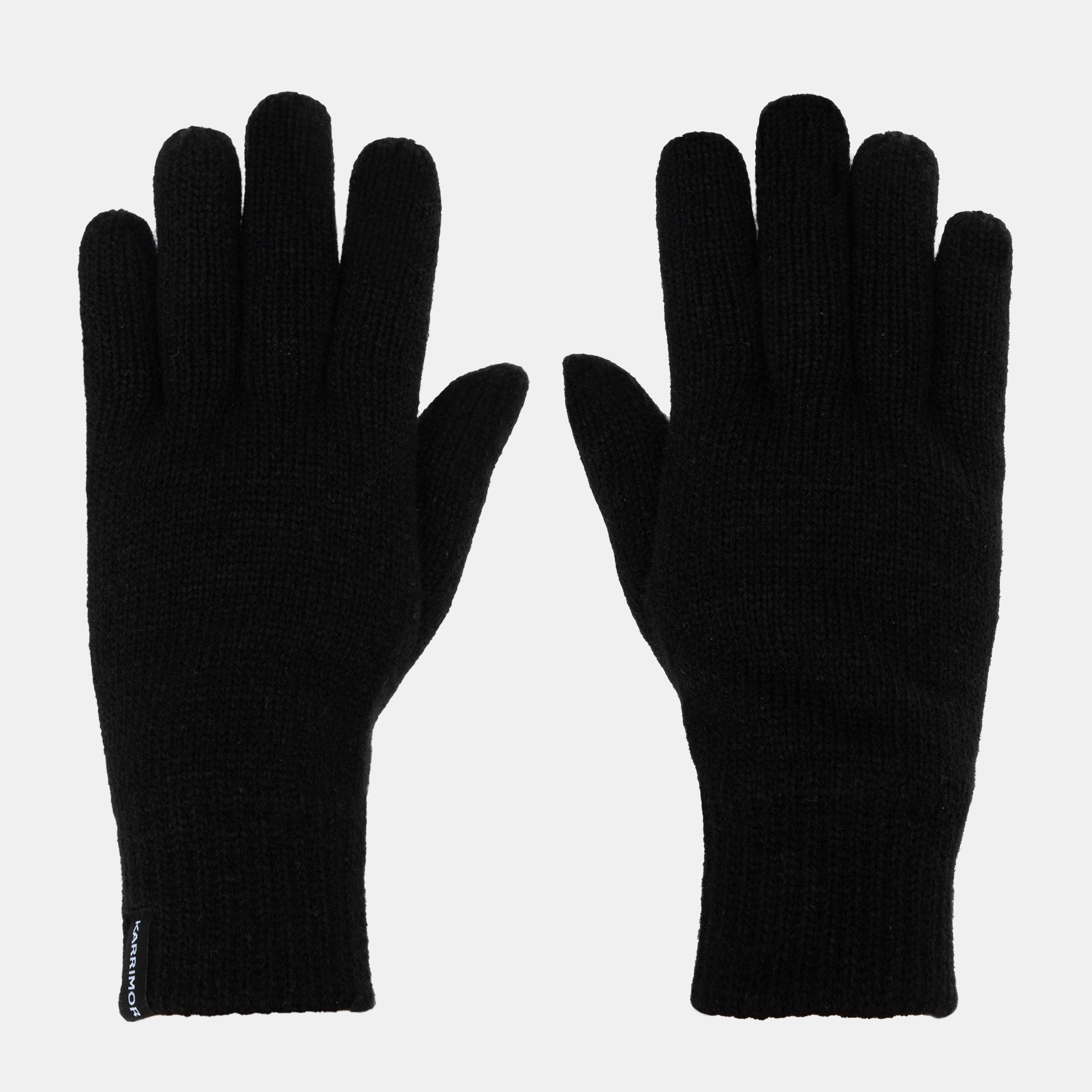 Black - Karrimor - Acrylic Knitted Thermal Touchscreen Walking Gloves - 1