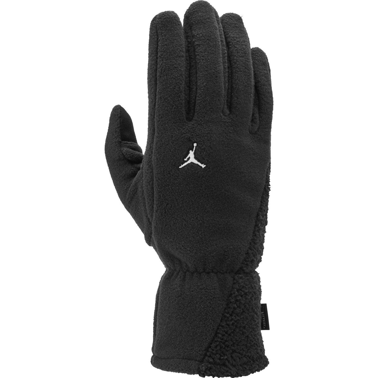 Nike Men's Jordan Large Fleece Gloves - Black/White - L