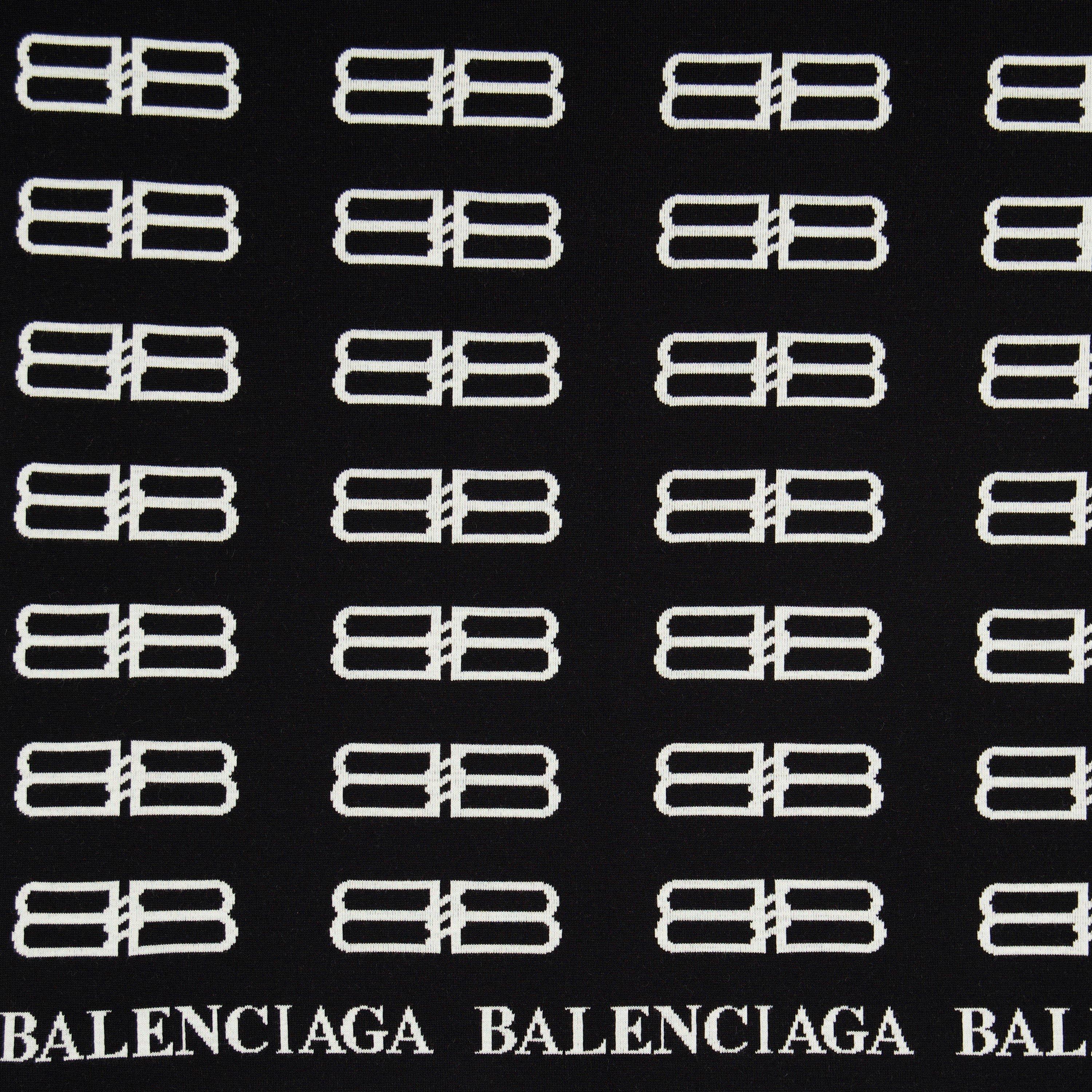 Black/White - Balenciaga - BB Blanket Scarf - 2