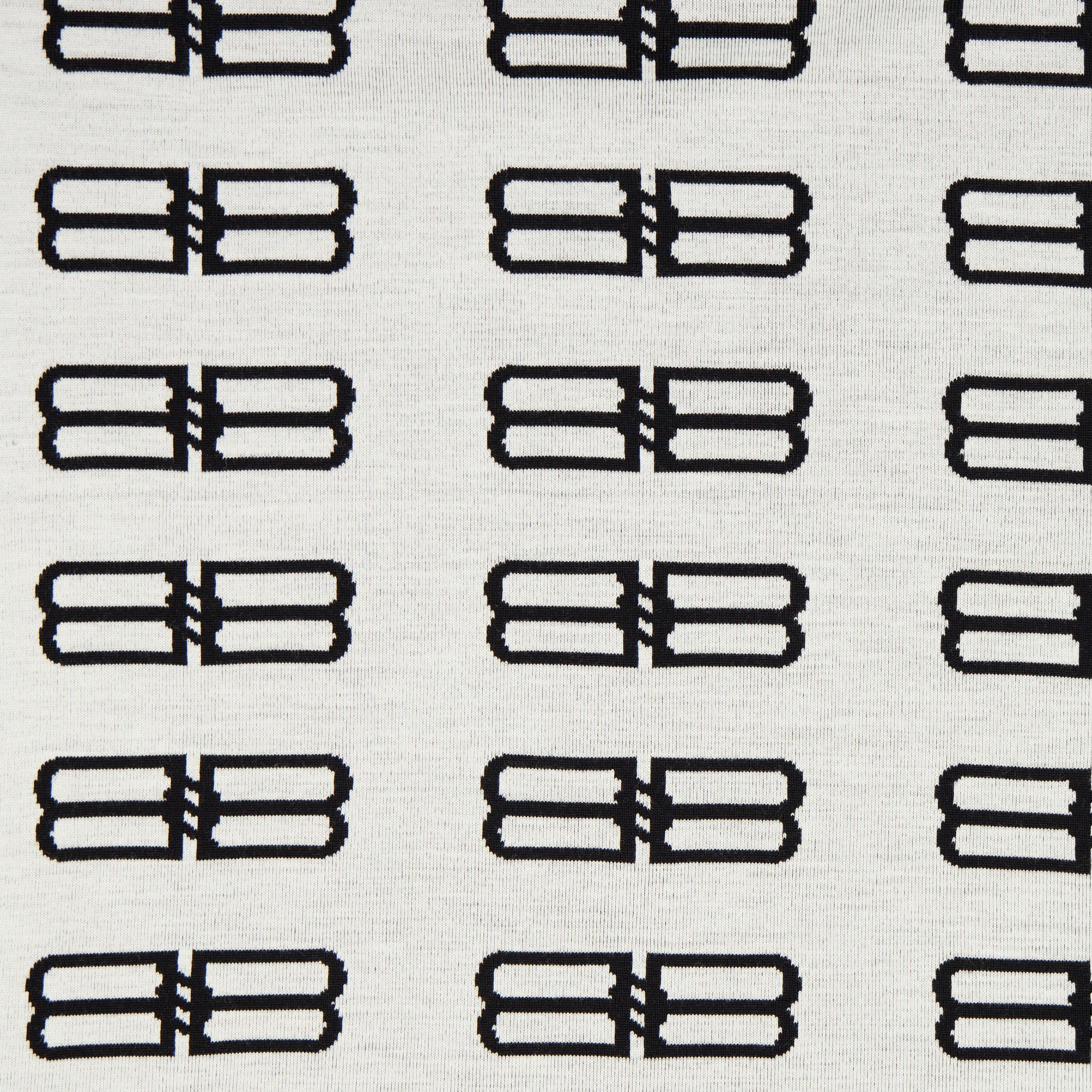 Black/White - Balenciaga - BB Blanket Scarf - 3