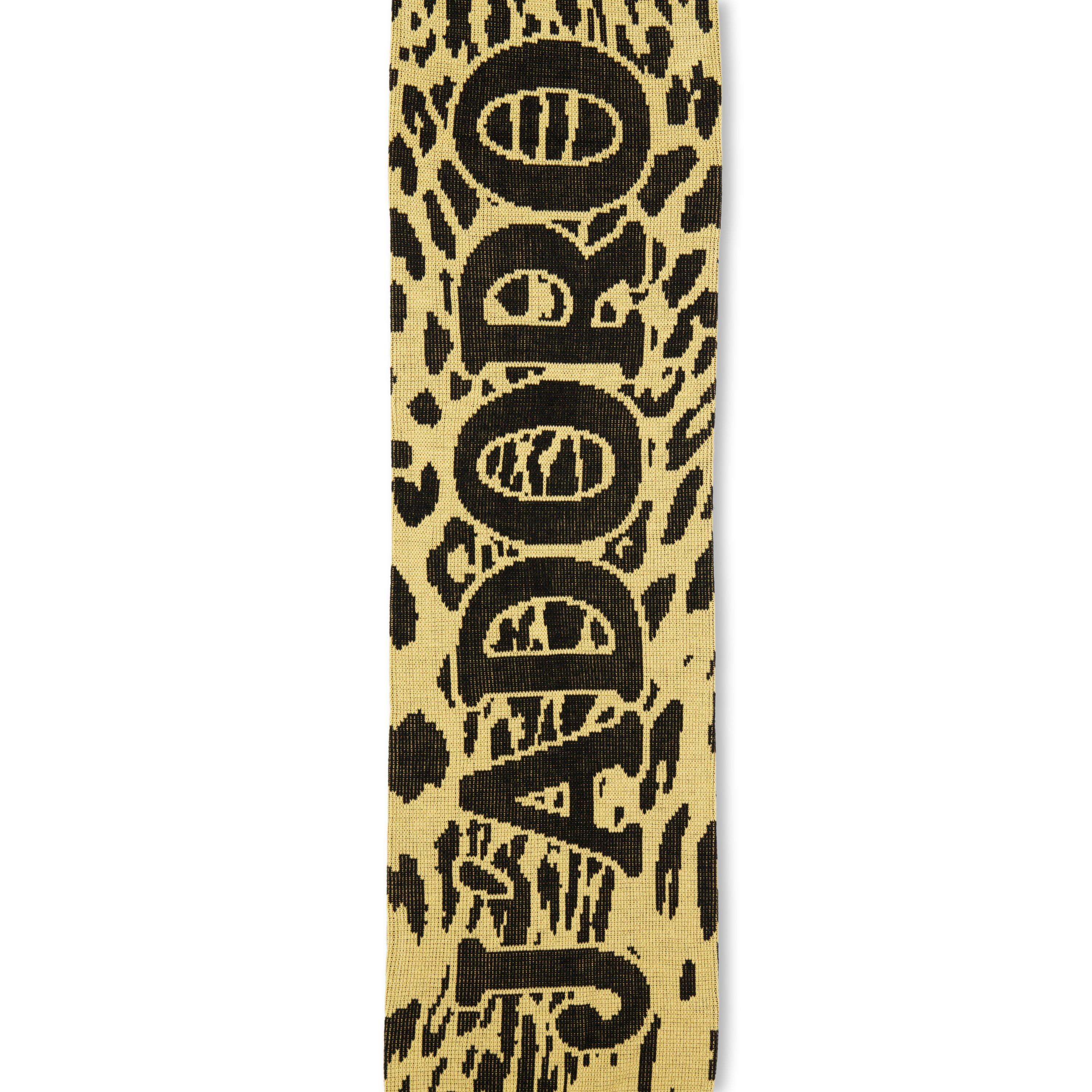 Beige - Aries - Men's Leopard Midweight Scarf - 3