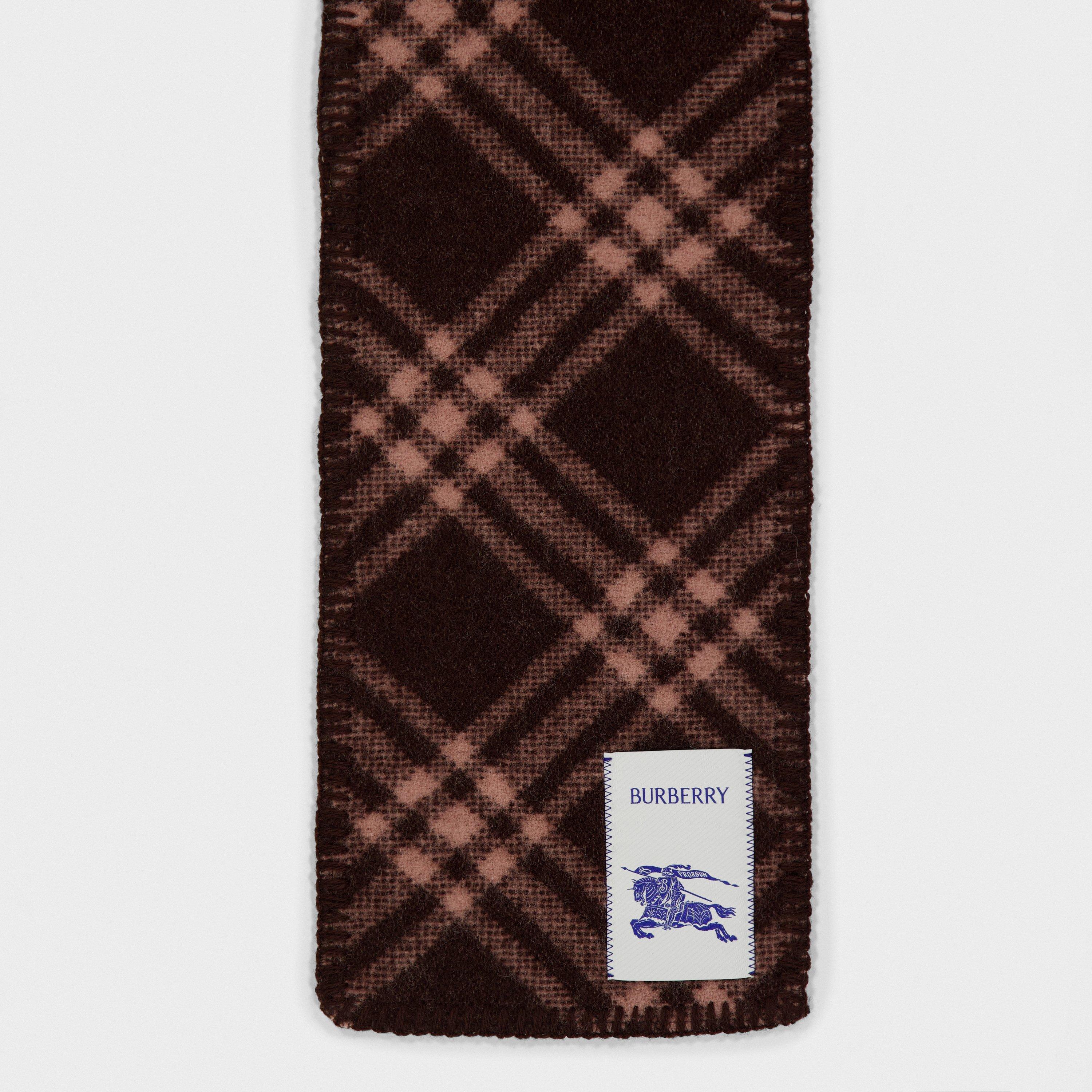 Brown/Pink - Burberry - Adults Burb Narrow Tribar Midweight Scarf - 2