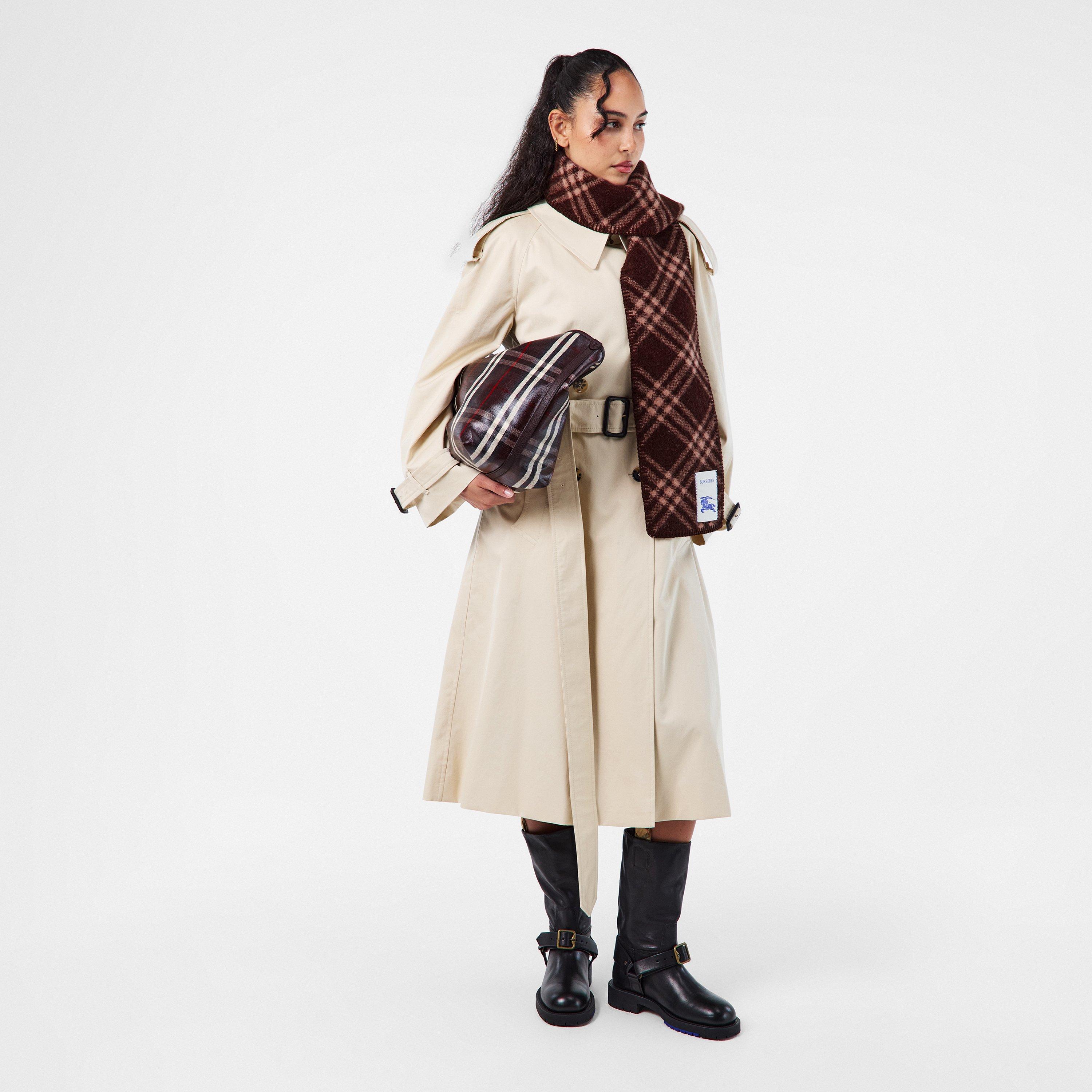 Brown/Pink - Burberry - Adults Burb Narrow Tribar Midweight Scarf - 4