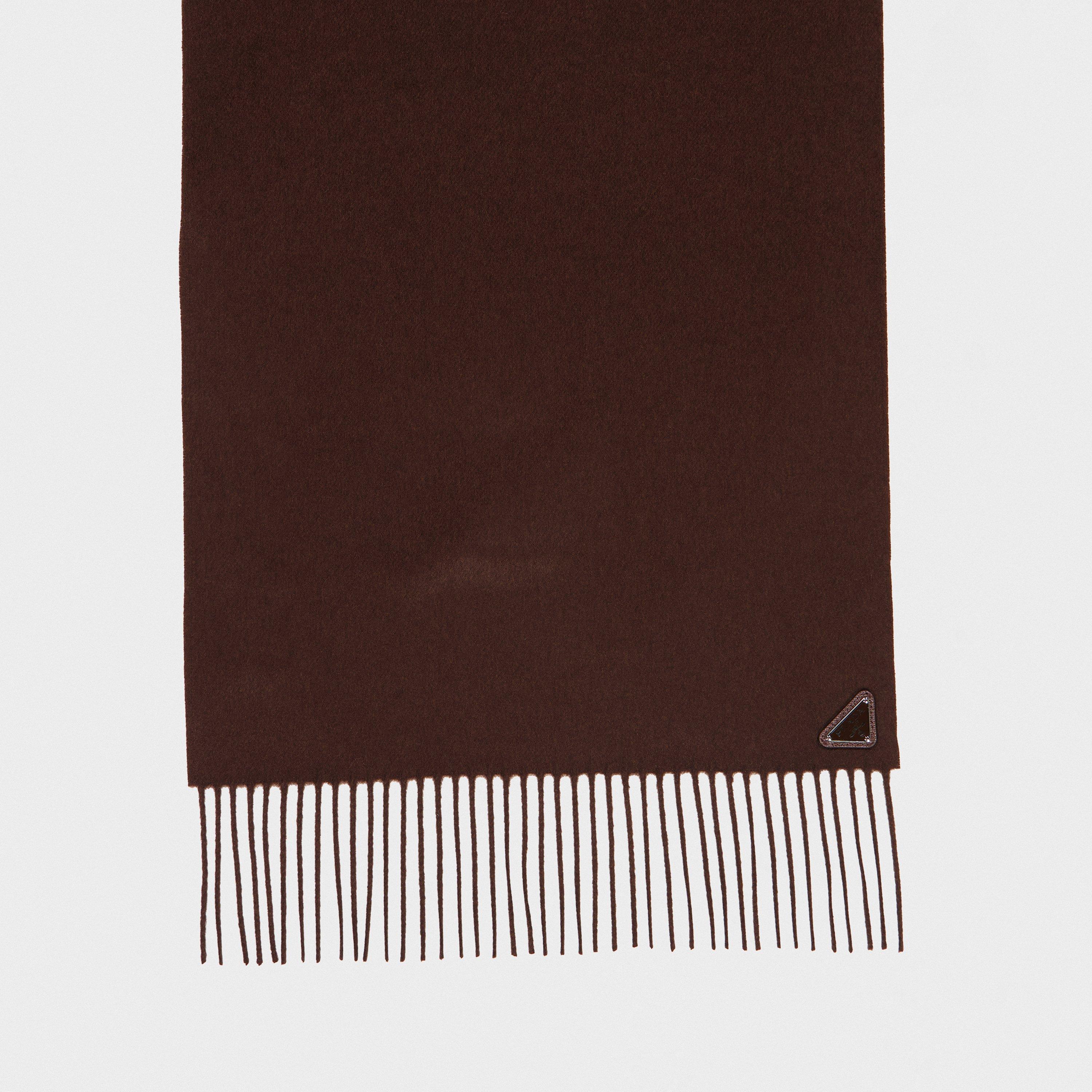 Brown - Prada - Men's Badge Midweight Scarf - 3