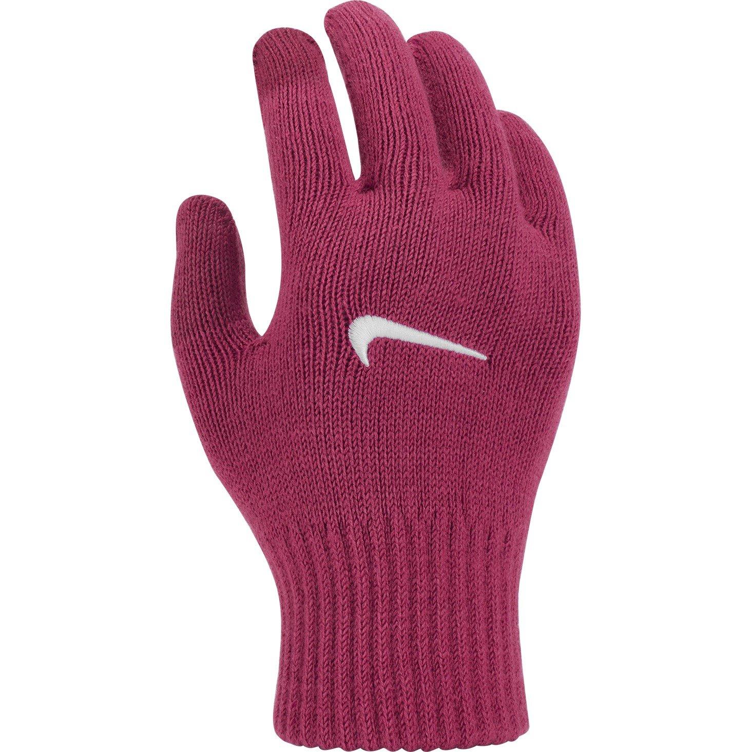 Nike Men's Knit Tech And Grip Fleece Gloves - Beet/White - L/XL