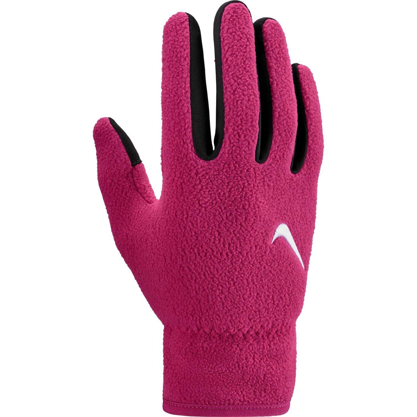 Nike Men's Therma-Fit Fleece Gloves - Beet/White - L