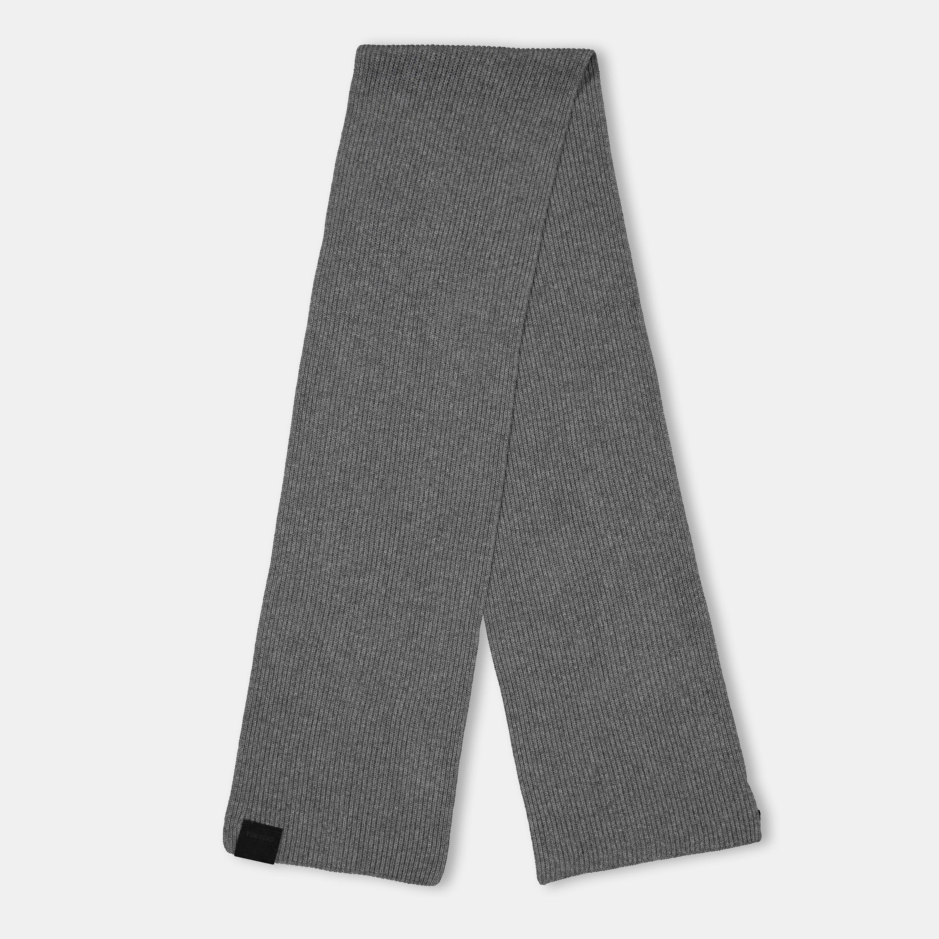 Light Charcoal - Tom Ford - Men's Midweight Scarf - 1