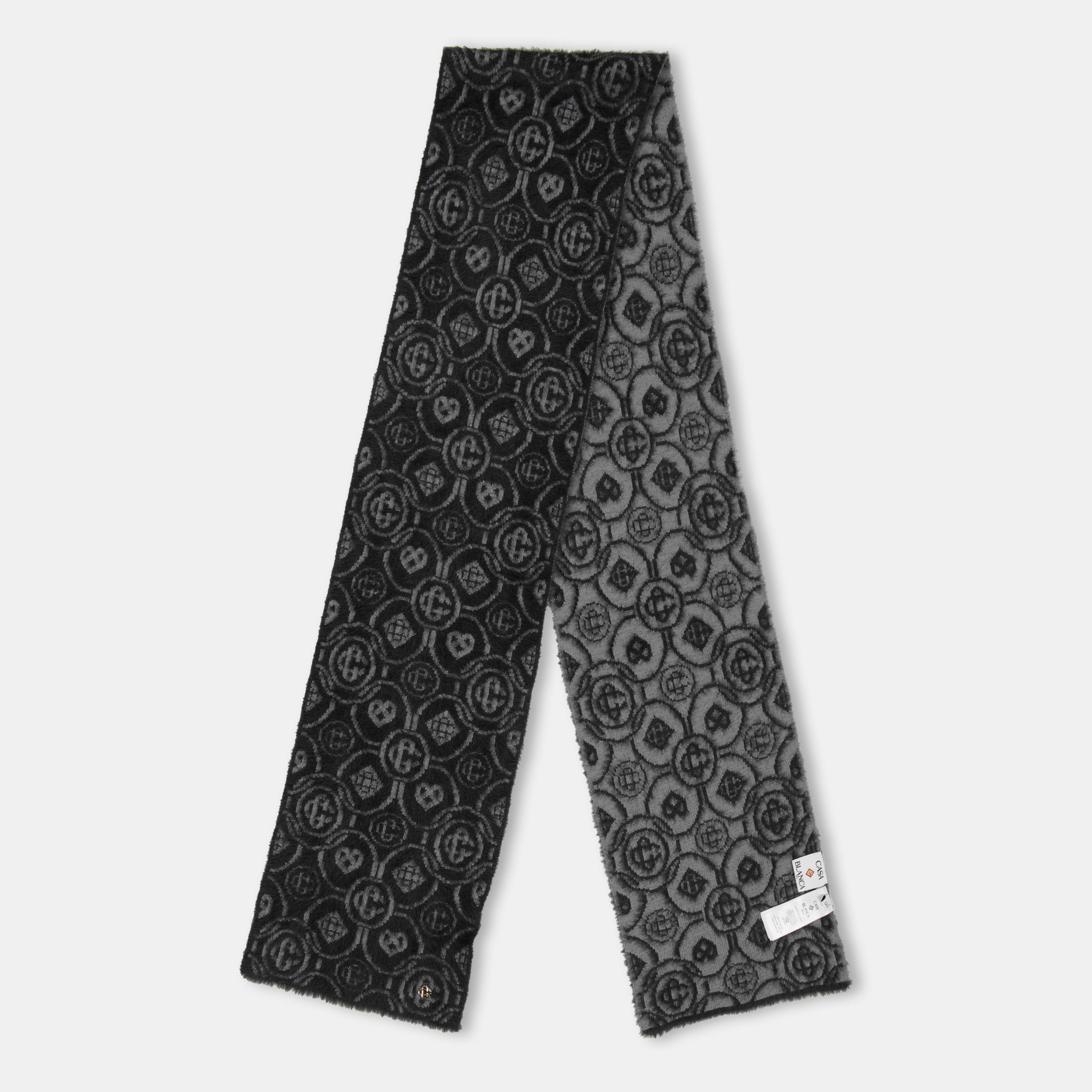 Grey - Casablanca - Men's Casa Mono Midweight Scarf - 1