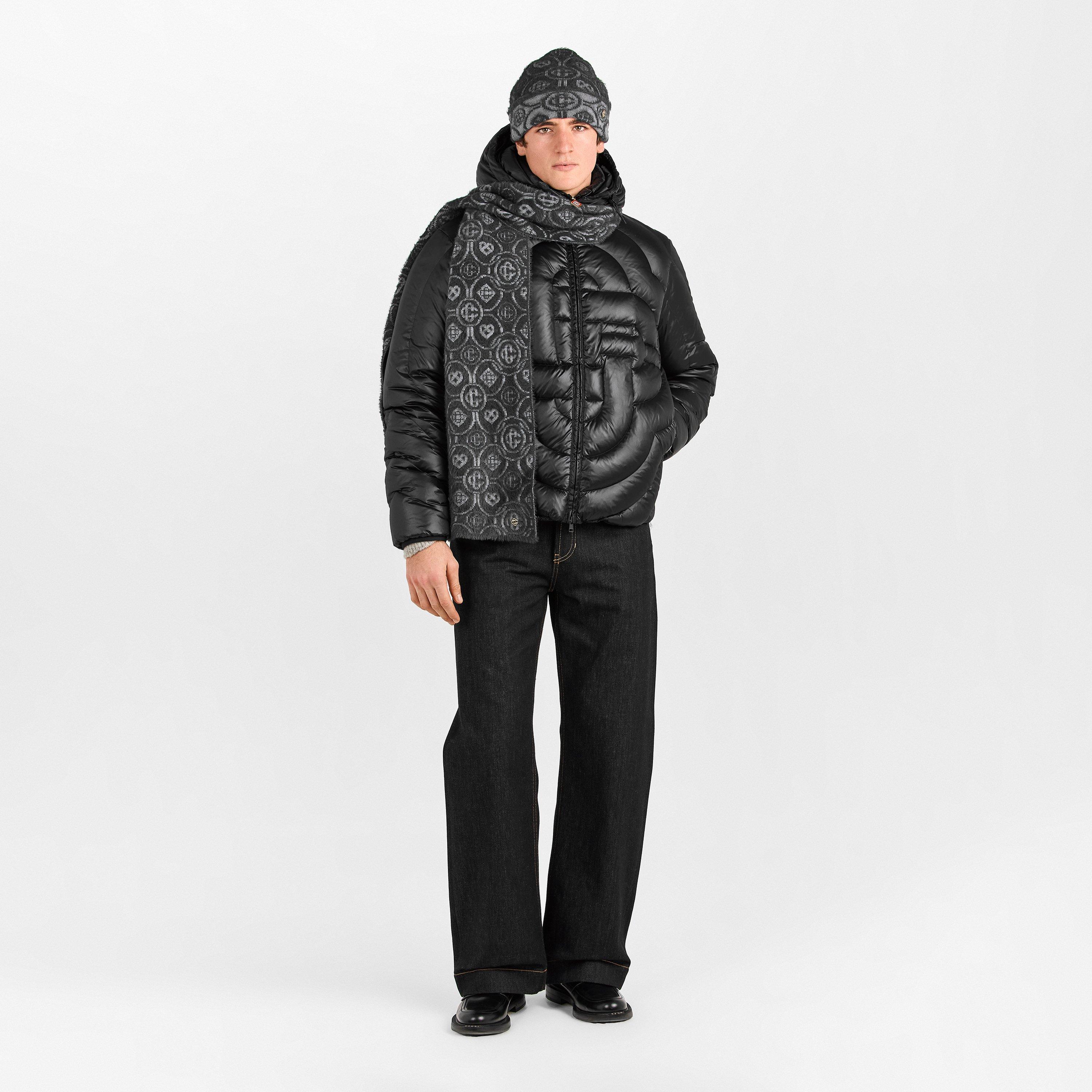 Grey - Casablanca - Men's Casa Mono Midweight Scarf - 4