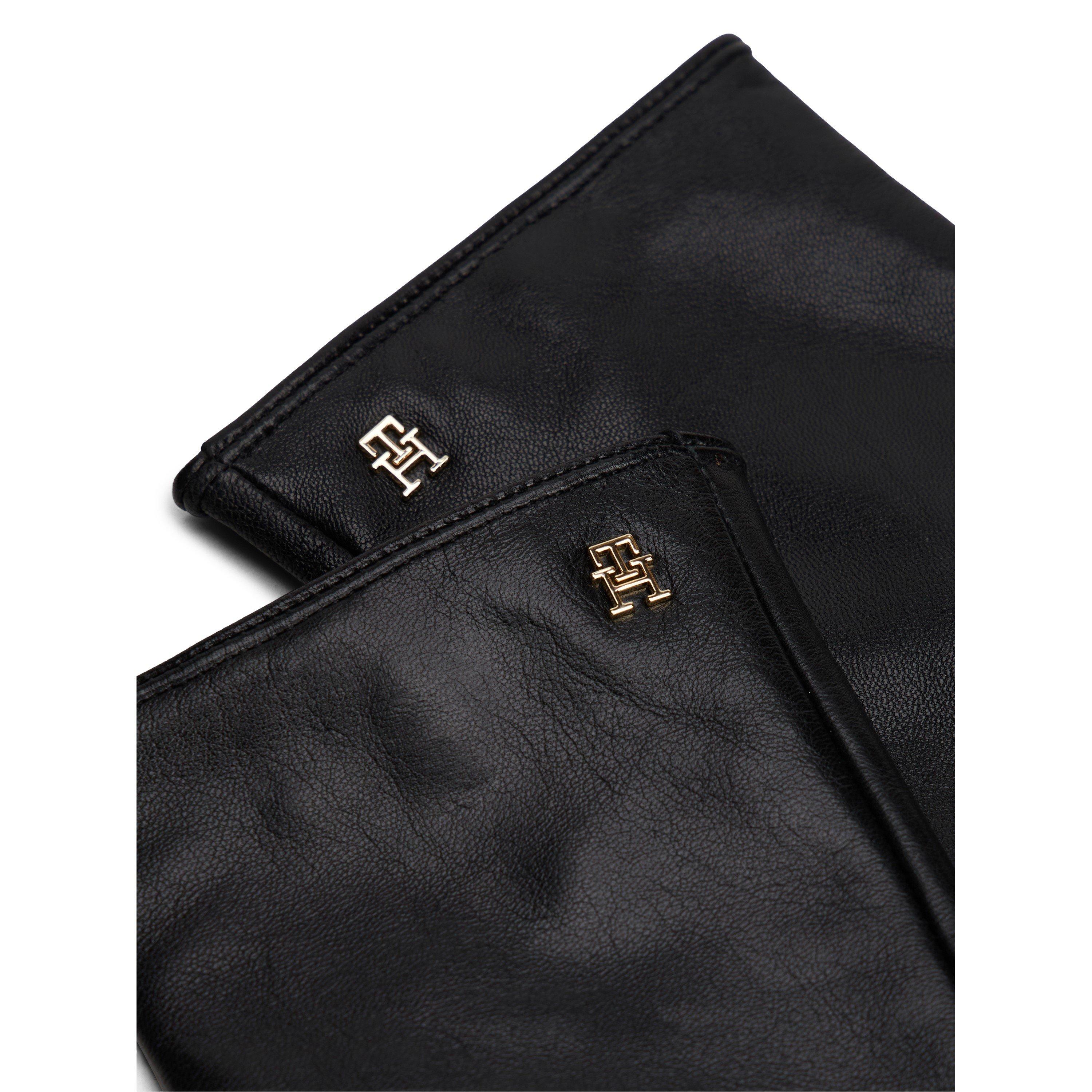 Zwart - Tommy Hilfiger - Women's Leather Gloves - 2