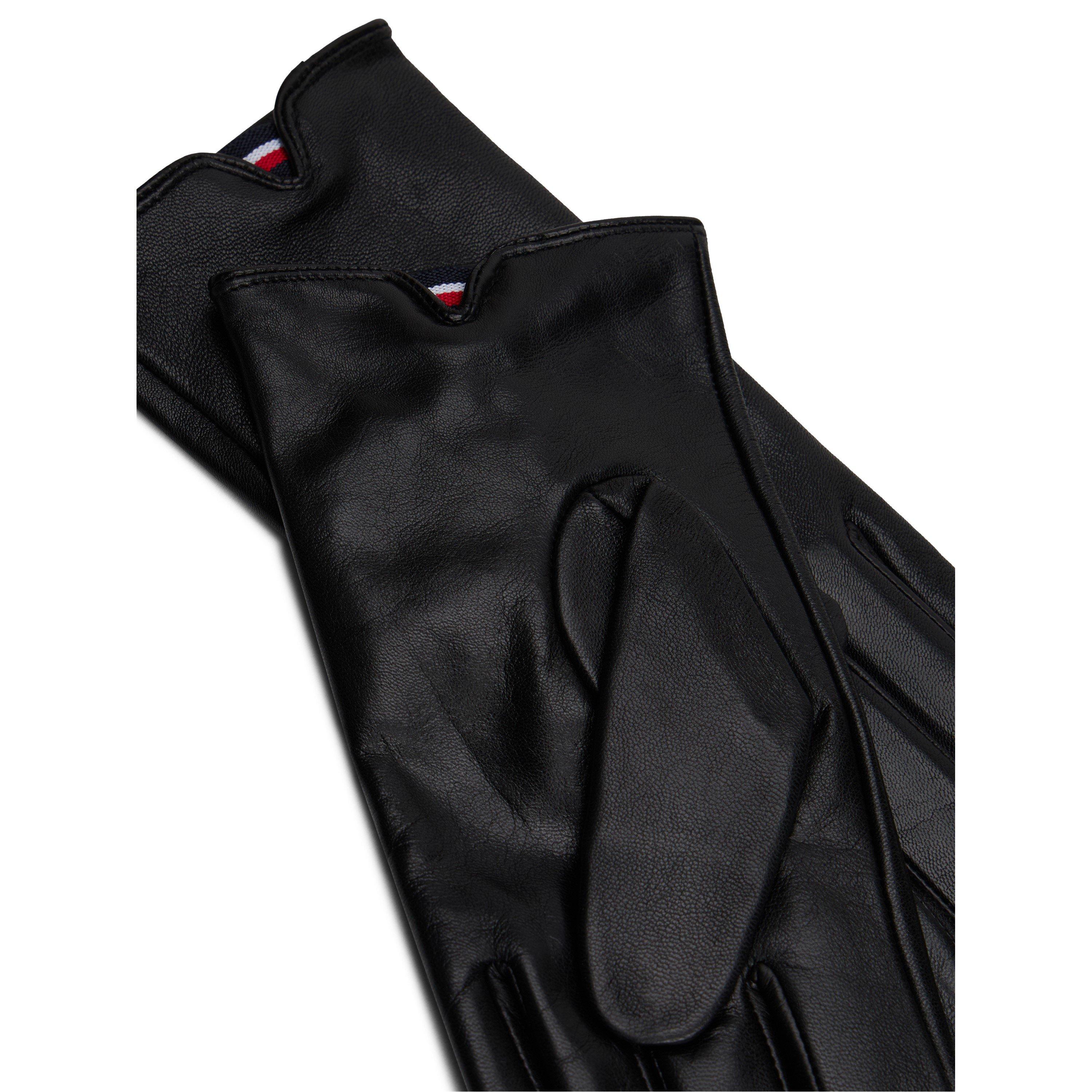 Zwart - Tommy Hilfiger - Women's Leather Gloves - 3
