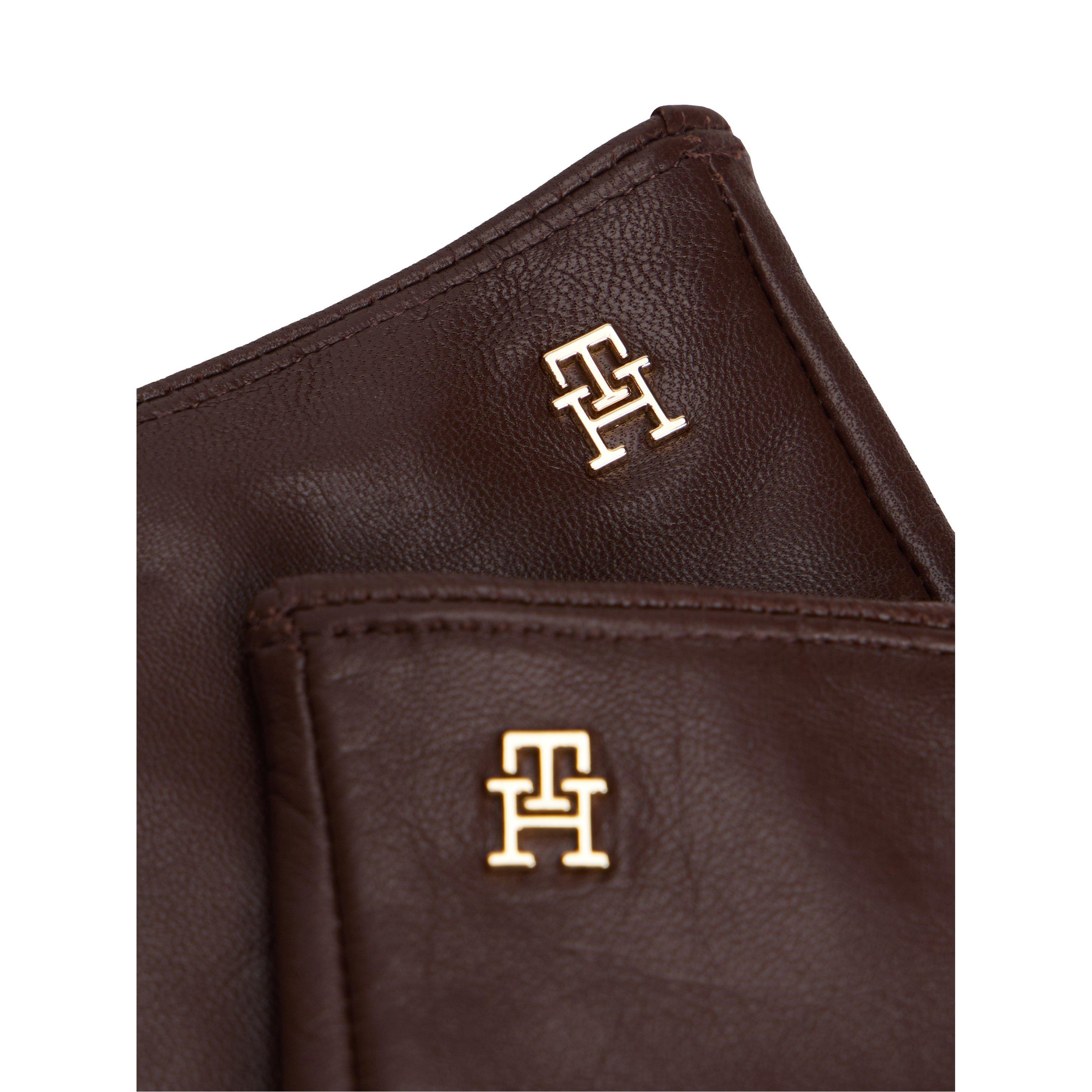 Brown - Tommy Hilfiger - Women's Leather Gloves - 2