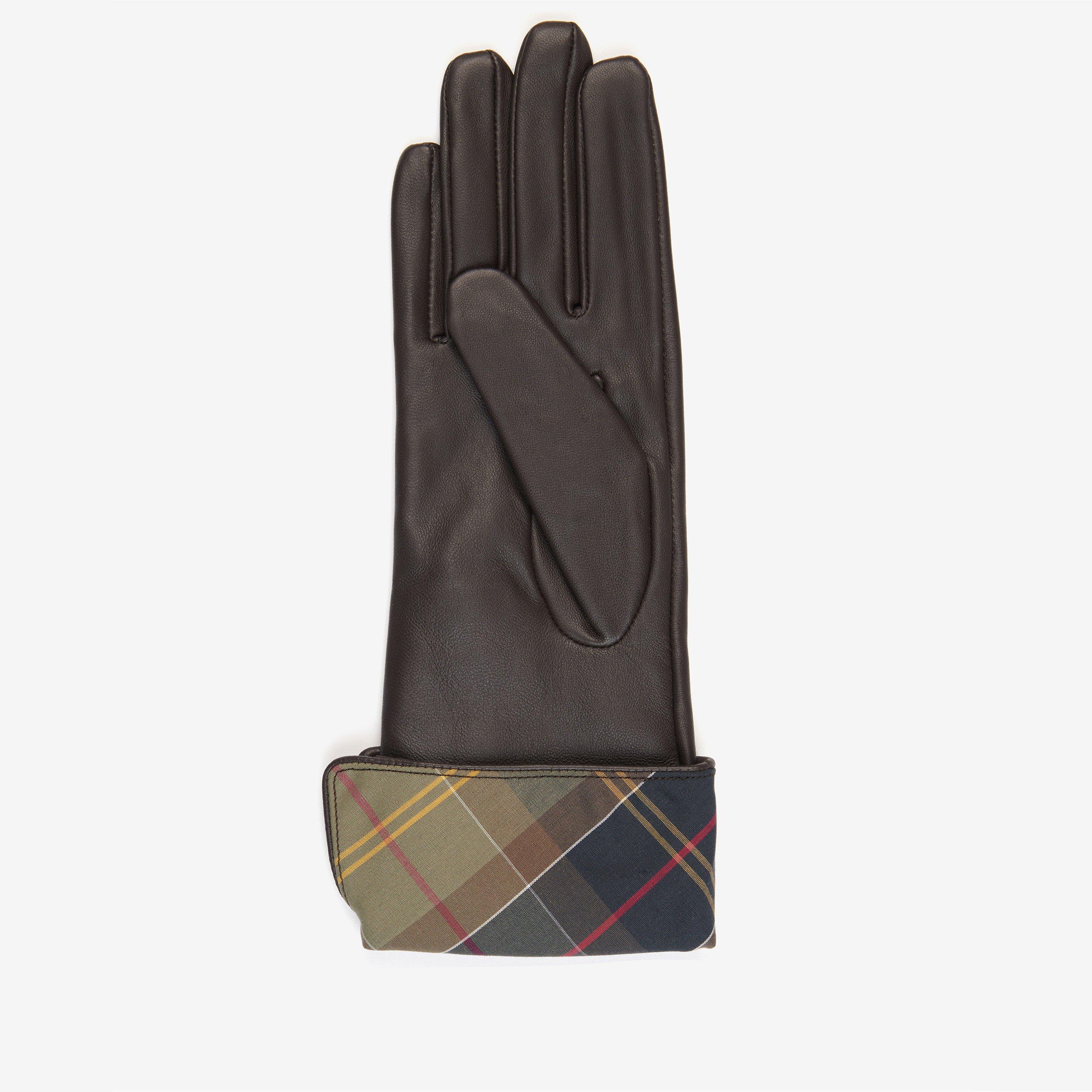 Chocolate - Barbour - Lady Jane Leather Gloves - 2