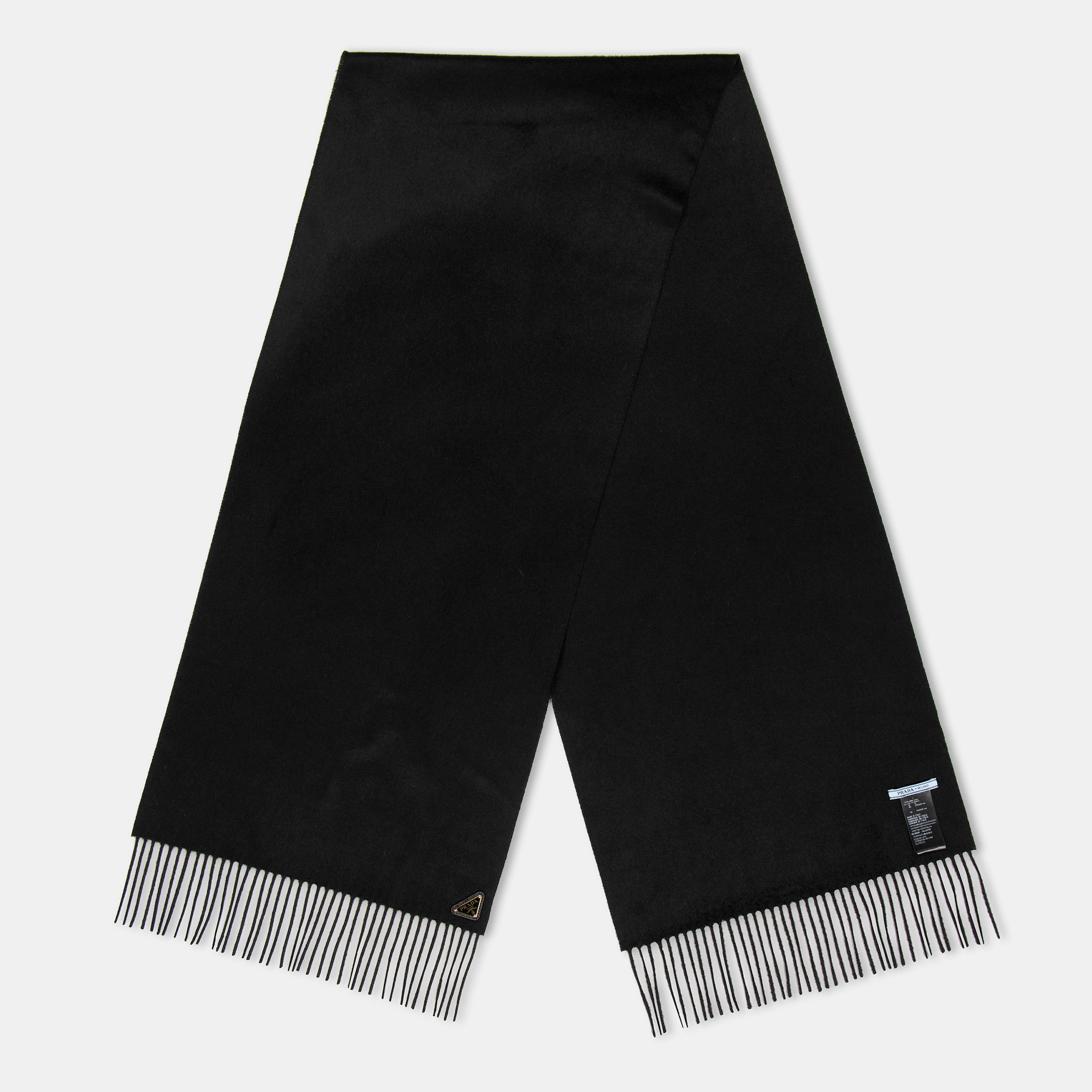 Prada Logo Midweight Scarf - Nero