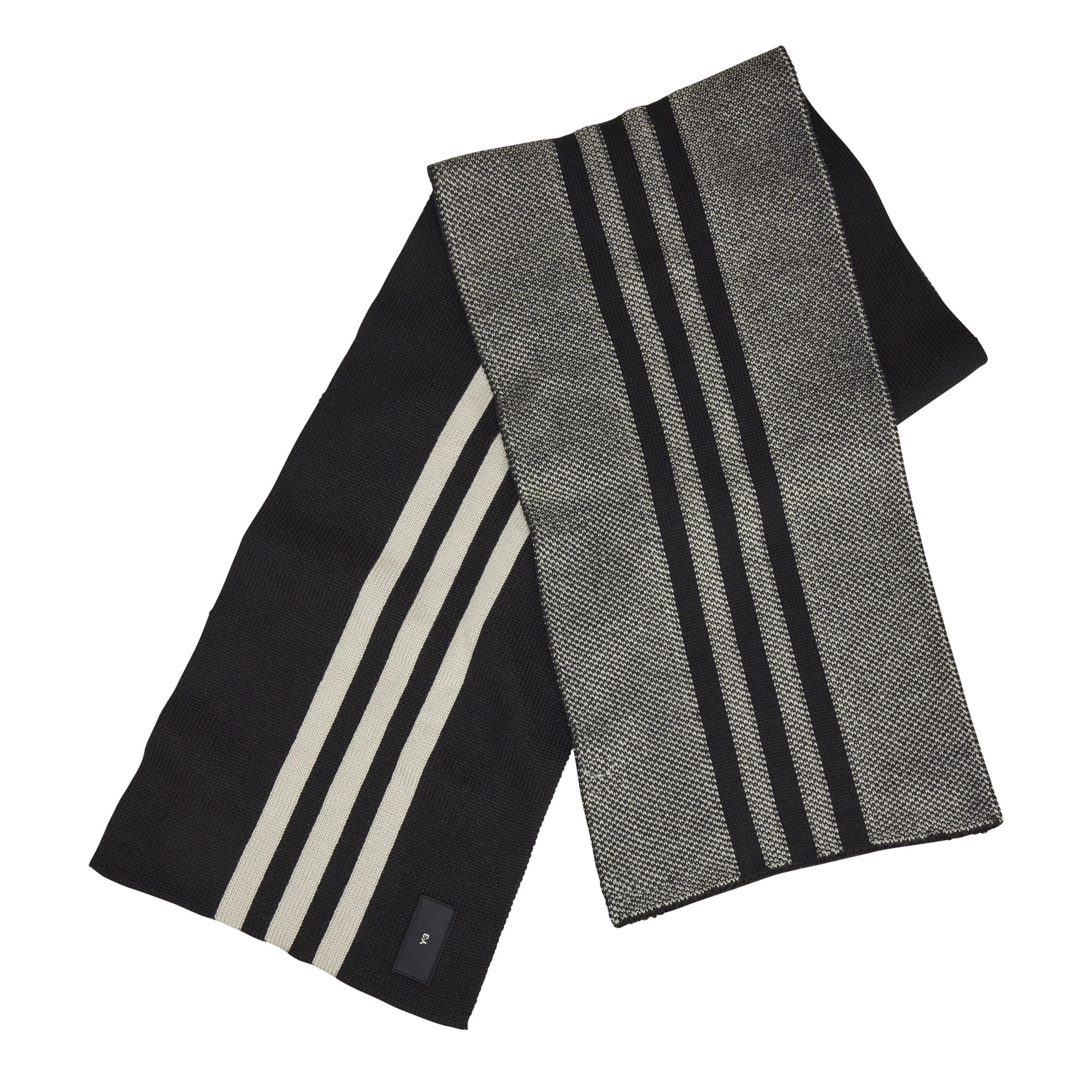 Black - Y3 - Men's Stripe Midweight Scarf - 1