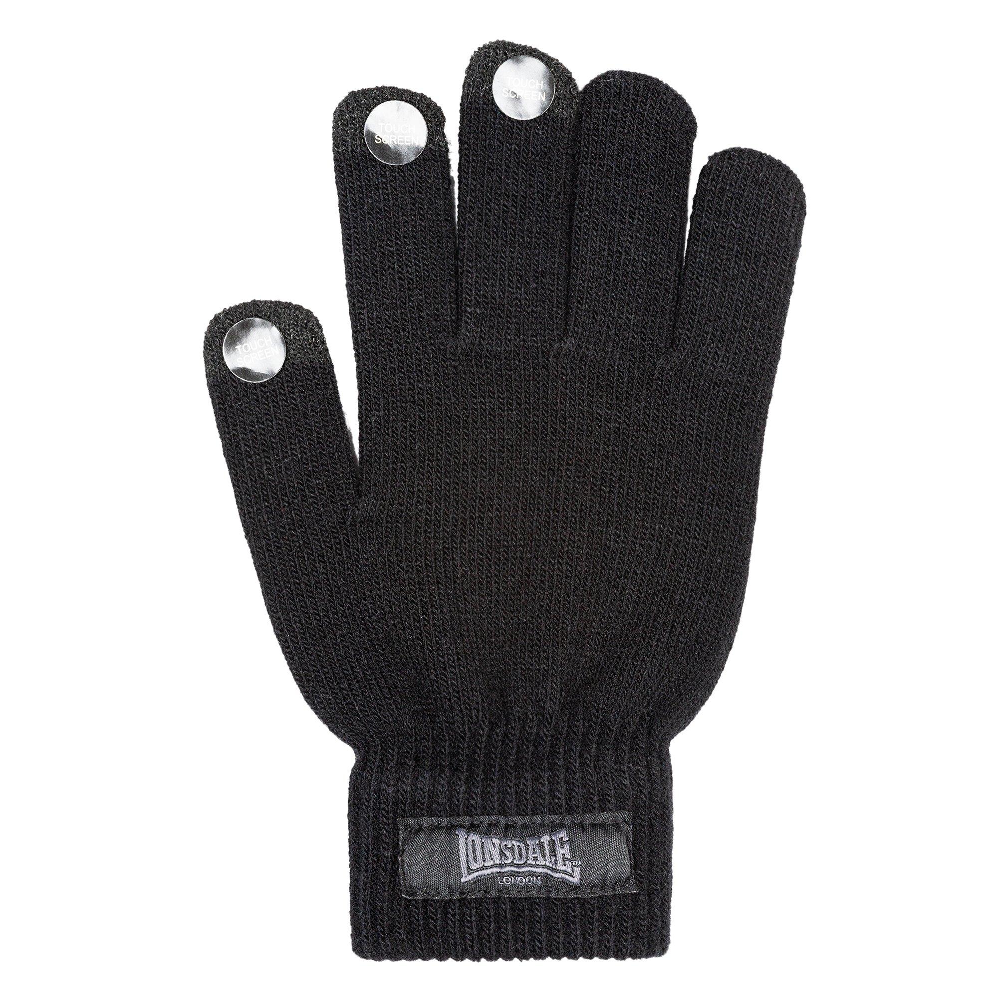 Schwarz - Lonsdale - Knitted Gloves Mens - 2