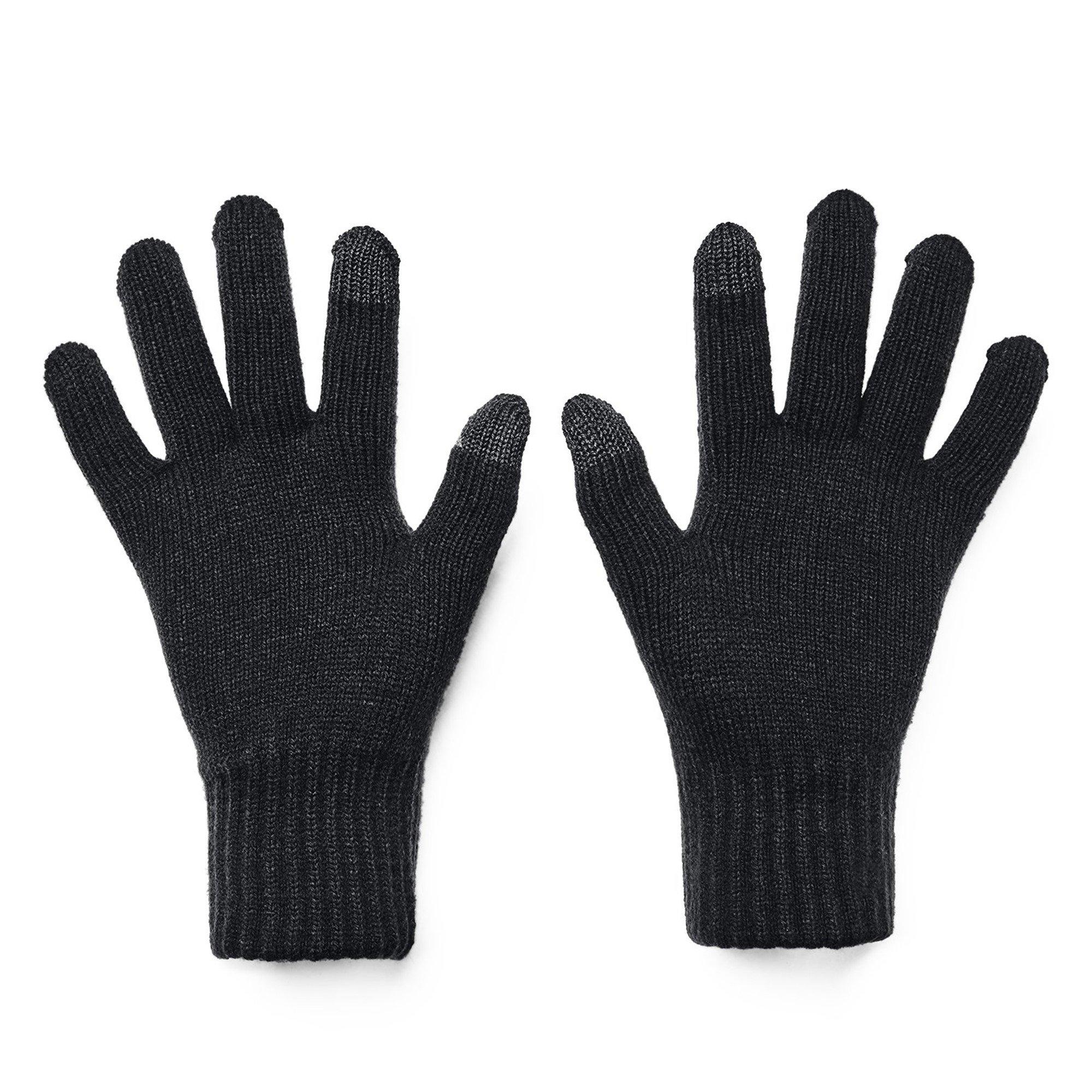 Zwart - Under Armour - Adults Halftime Fleece Gloves - 2