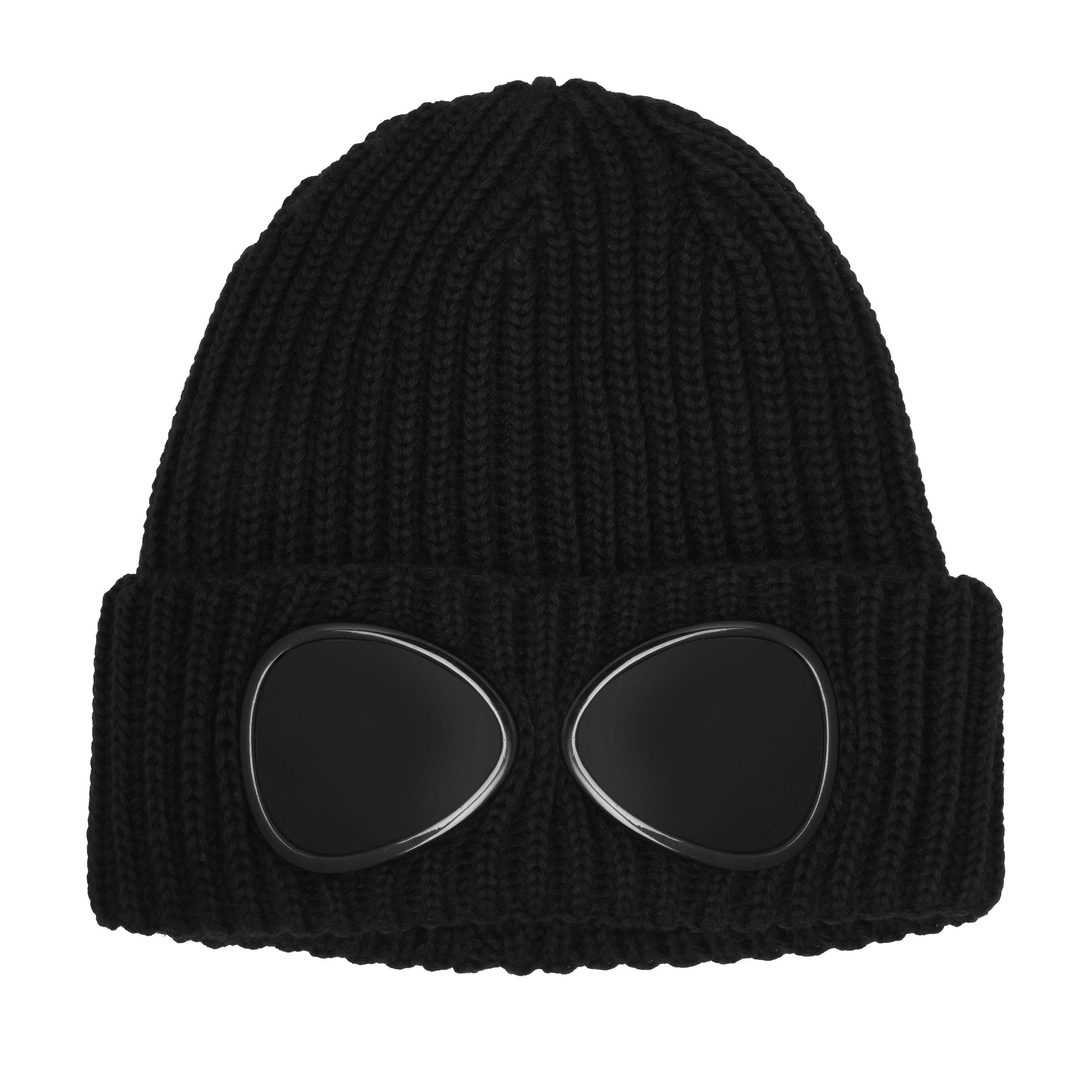 Black 60100 - CP Company - Boys' Goggle Beanie - 1