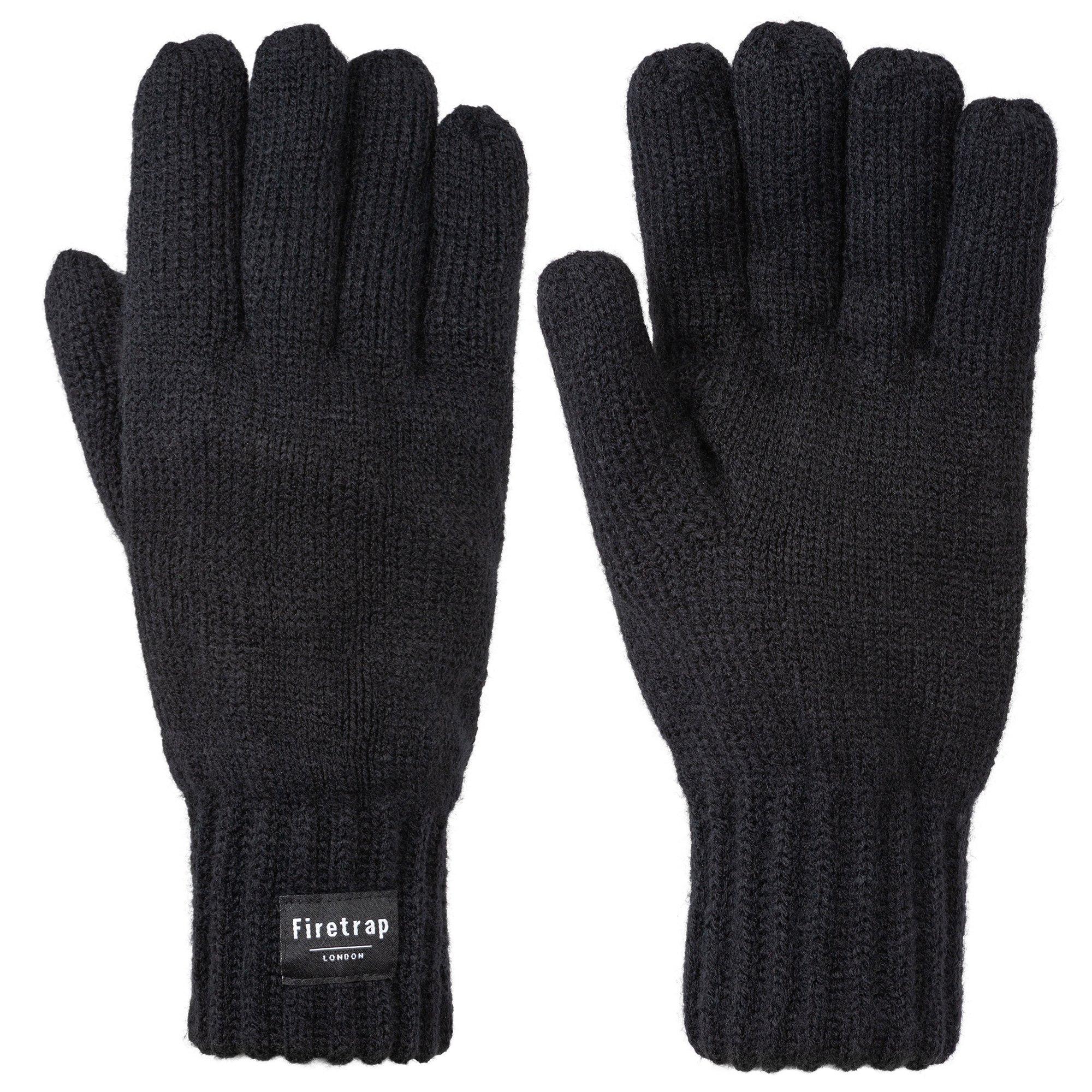 Noir - Firetrap - Knitted Gloves Adults - 1