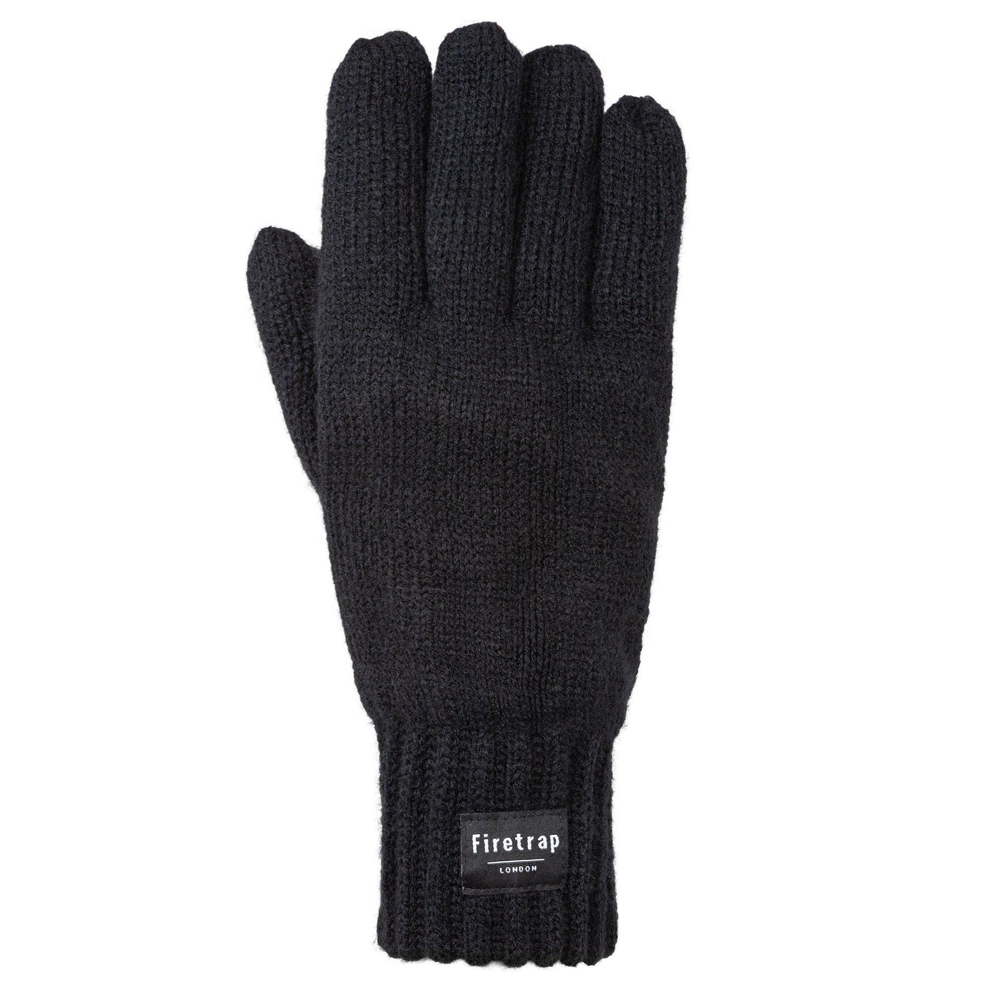 Noir - Firetrap - Knitted Gloves Adults - 2