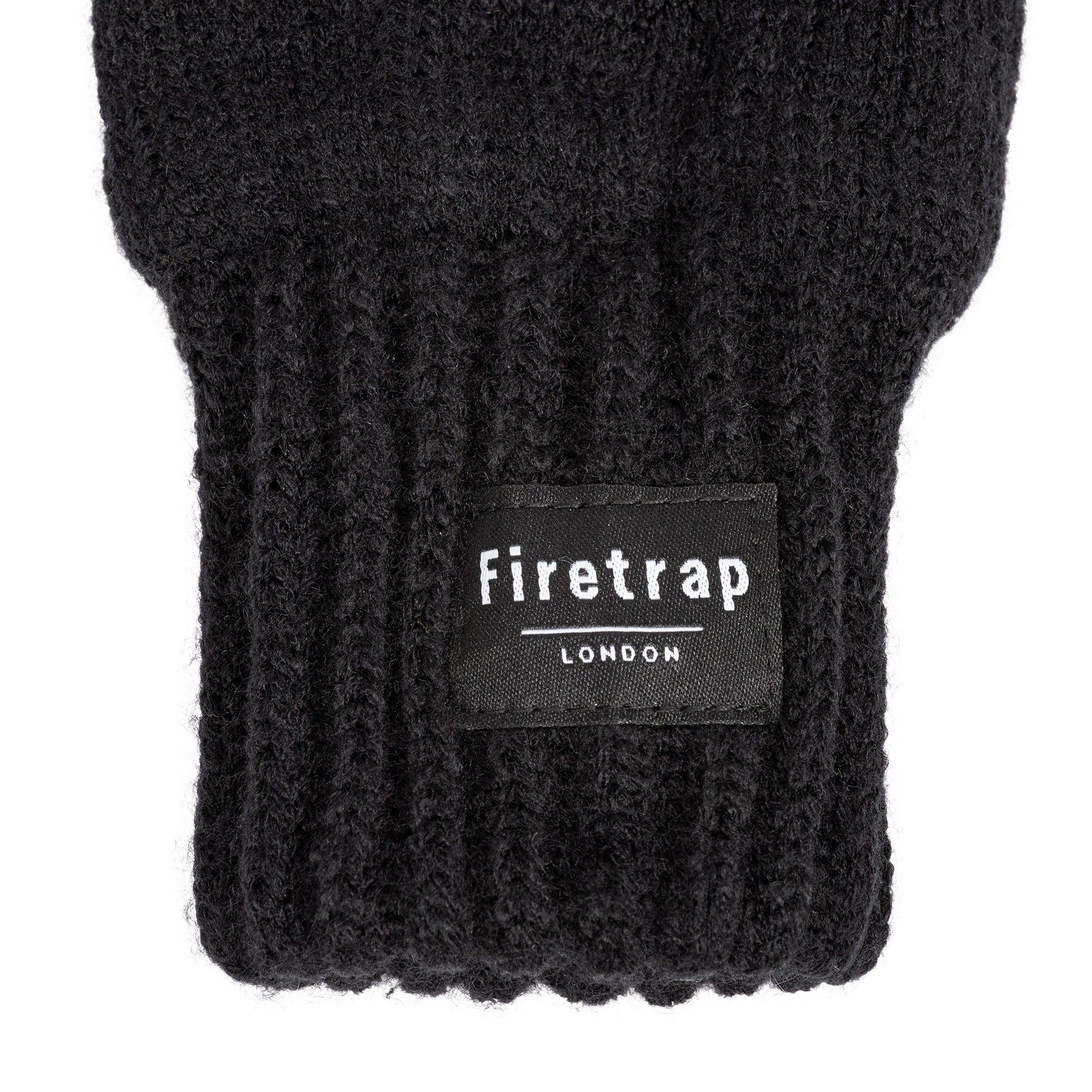Noir - Firetrap - Knitted Gloves Adults - 4