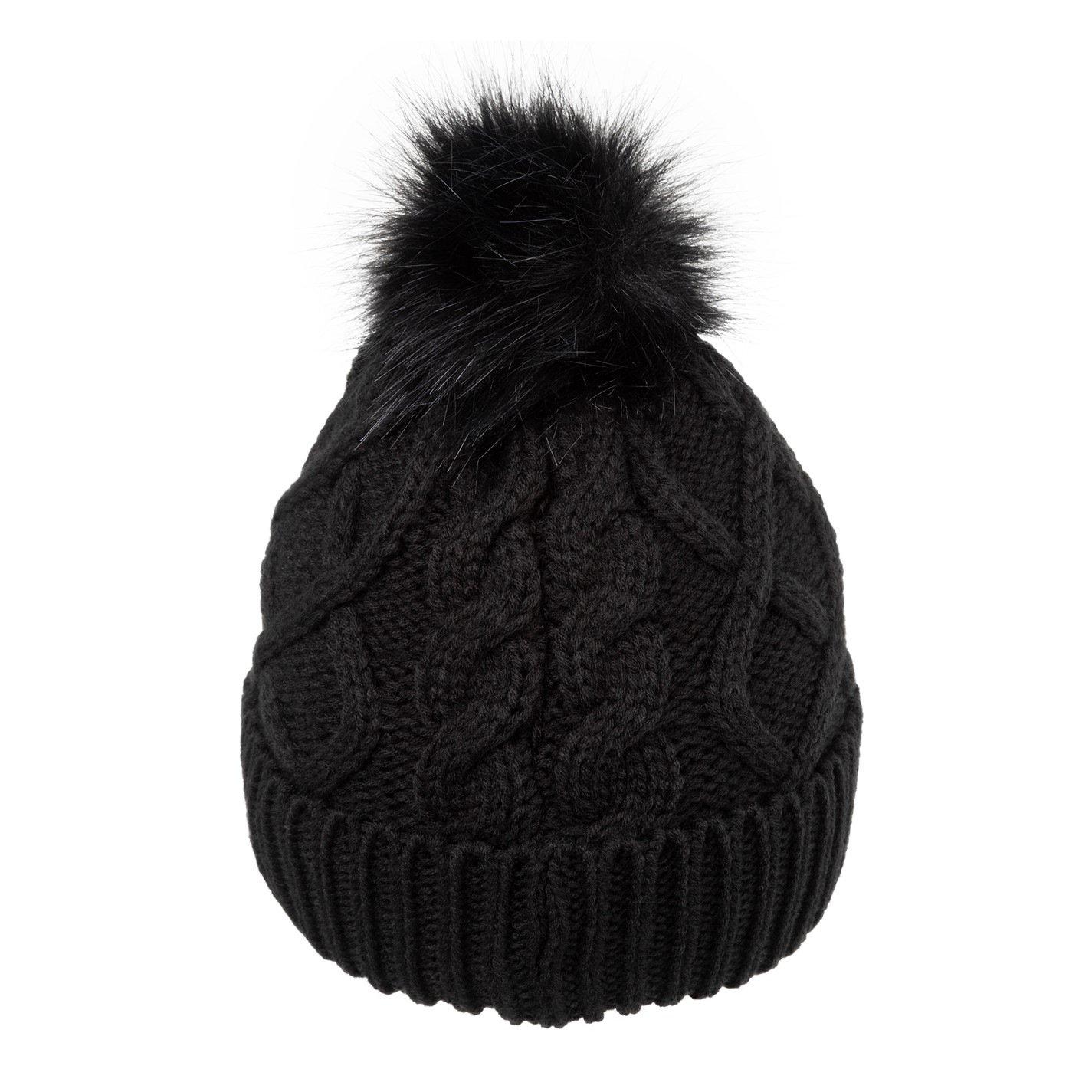 Negro - Gelert - Twist Knitt Pom Beanie Womens - 4