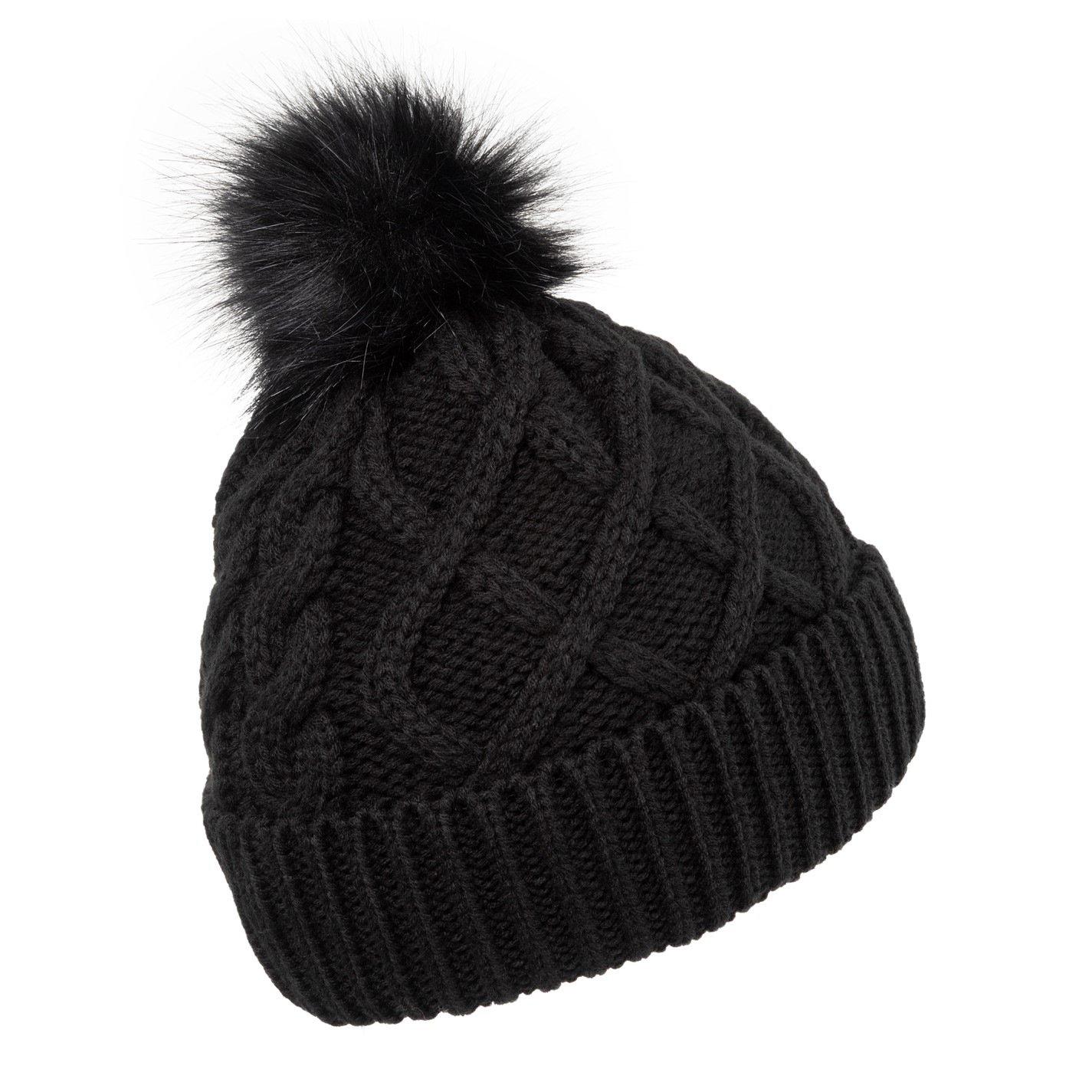 Negro - Gelert - Twist Knitt Pom Beanie Womens - 5