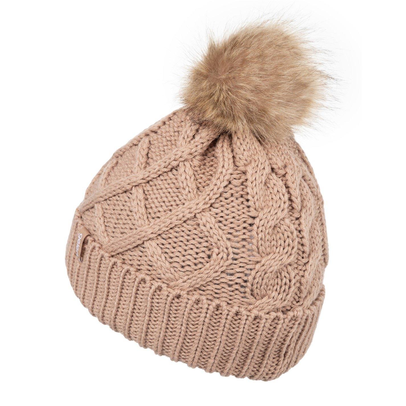 Sand - Gelert - Twist Knitt Pom Beanie Womens - 3