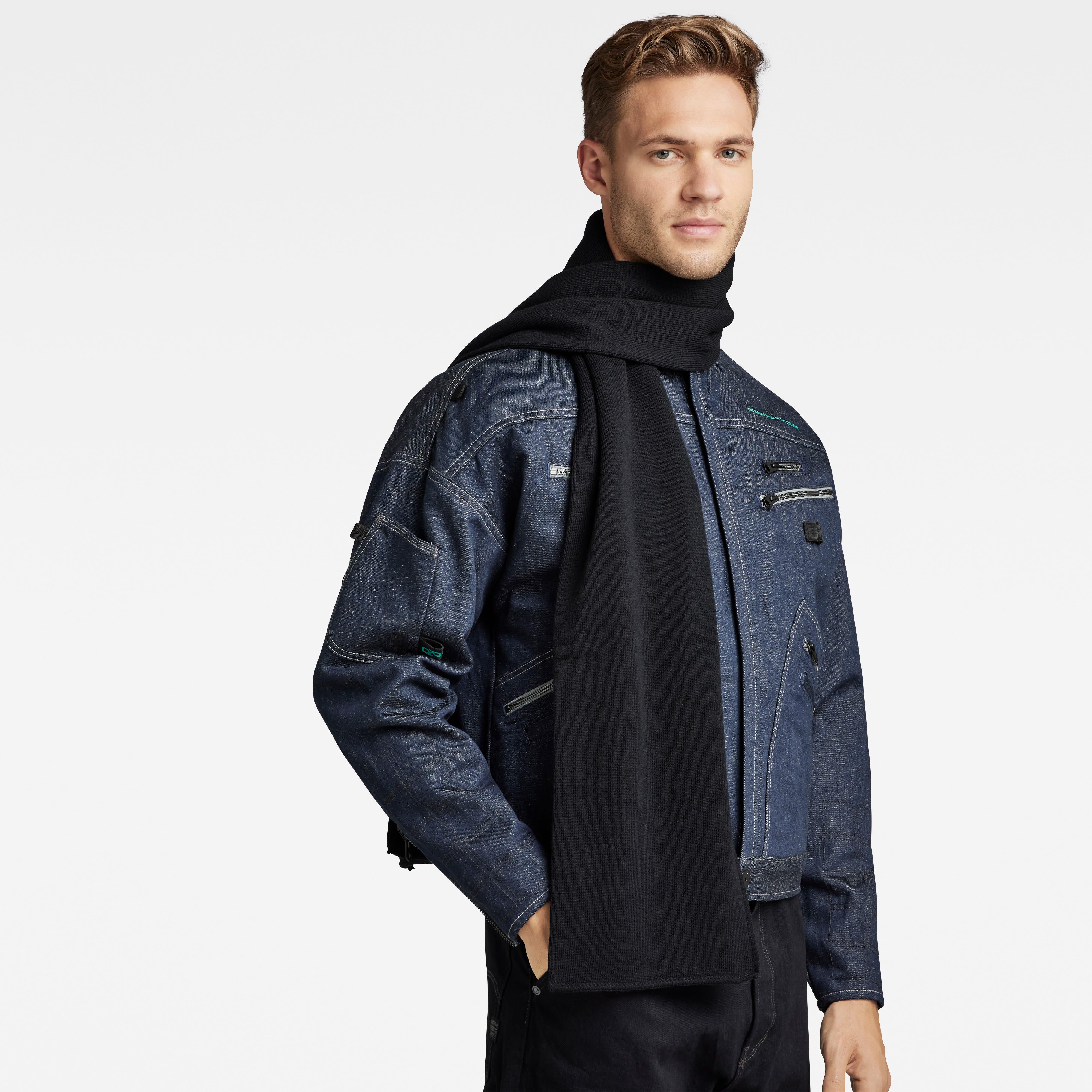 Dk Black - G Star - Men's Gstar Effo Midweight Scarf - 2