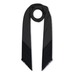 Saint Laurent Square Dotted Jacquard Scarf