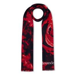 Alexander McQueen Floral Print Scarf