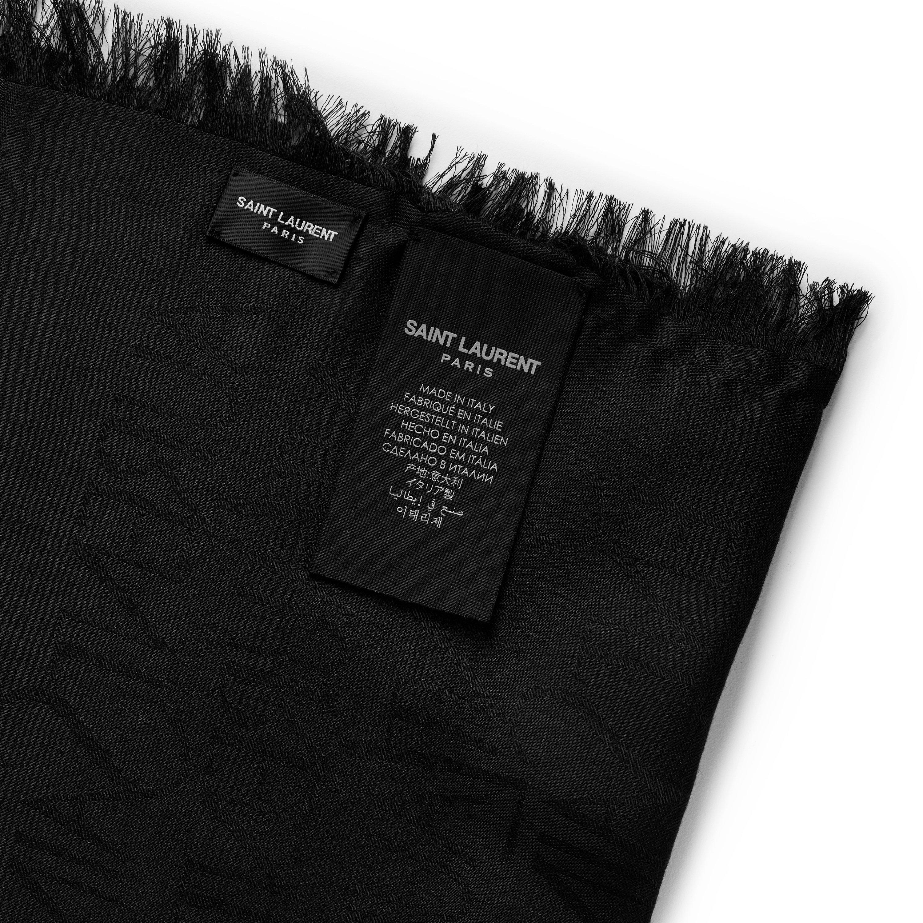 Black - Saint Laurent - Grand Carre Scarf - 4