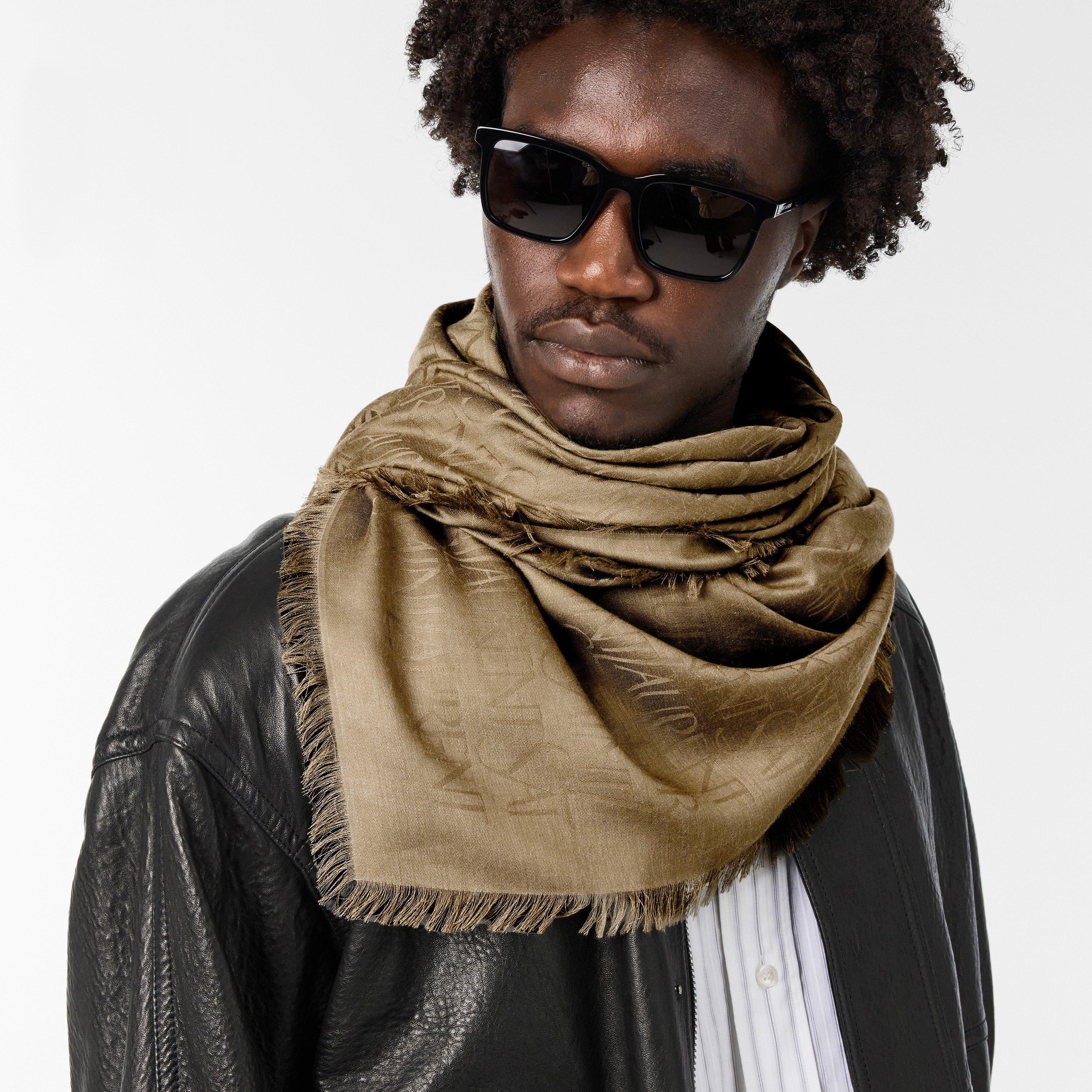 Khaki - Saint Laurent - Grand Carre Scarf - 2