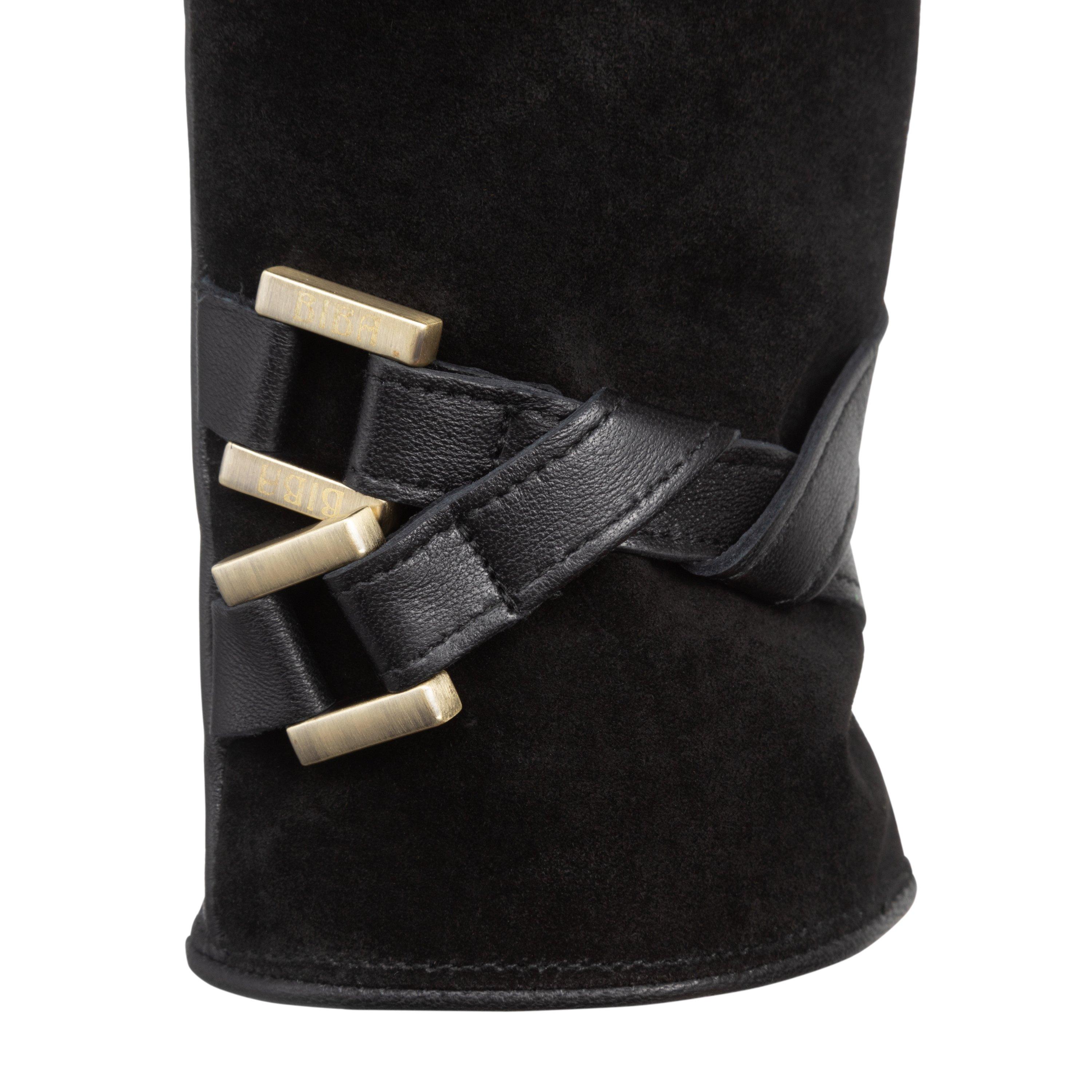 Zwart - Biba - Biba Suede Leather Mix Gloves - 3