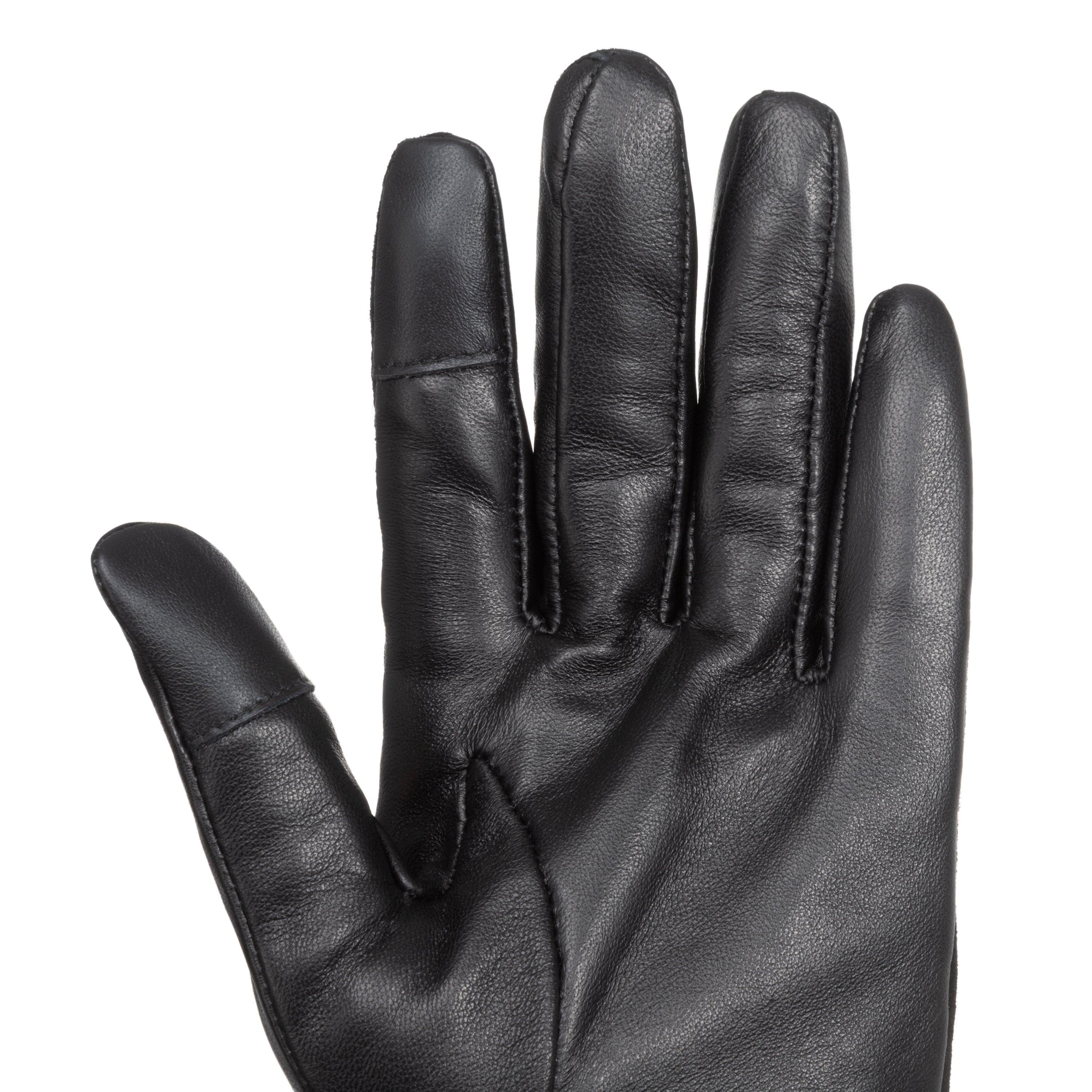 Zwart - Biba - Biba Suede Leather Mix Gloves - 4