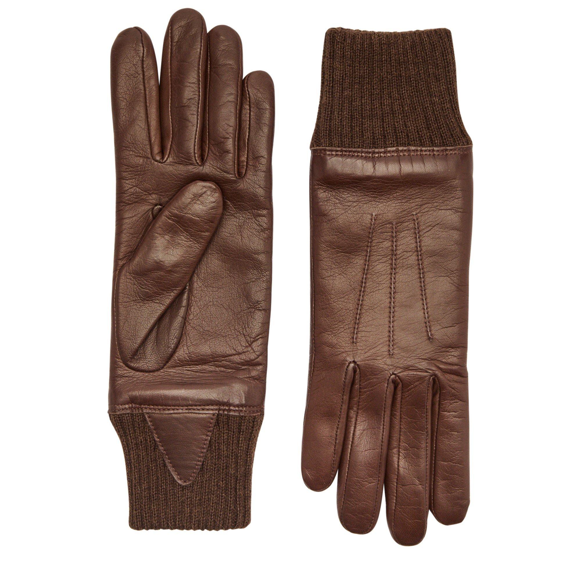 BROWN - Agnelle - JUDITH LEATHER ALPACA GLOVE