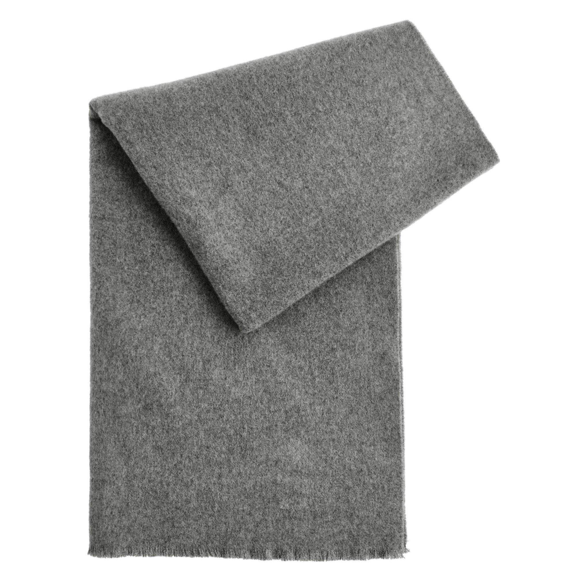 LIGHT GREY - Toteme - WIDE CLASSIC WOOL SCARF