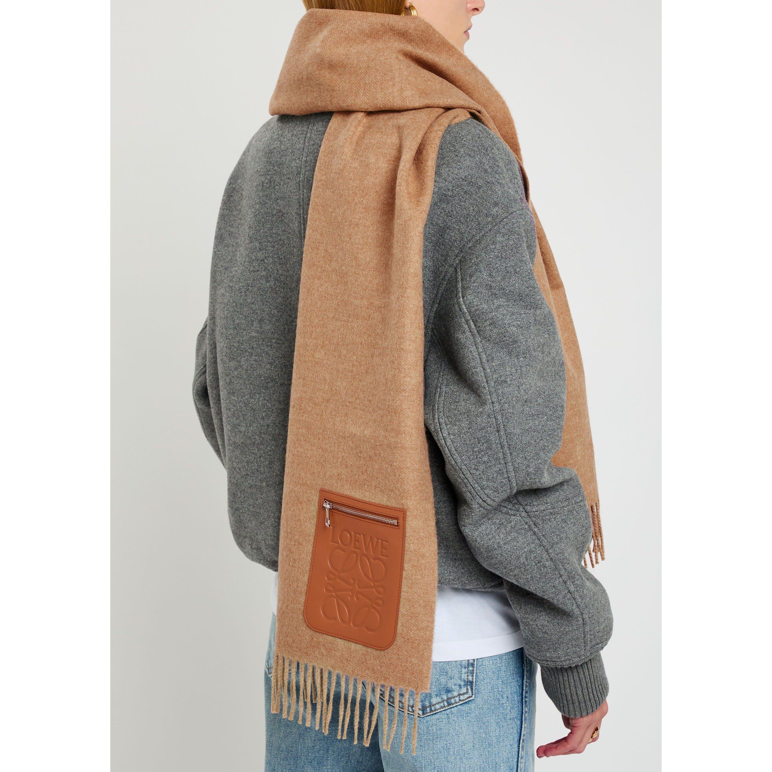 BEIGE - Loewe - Unisex Wool Midweight Scarf - 2