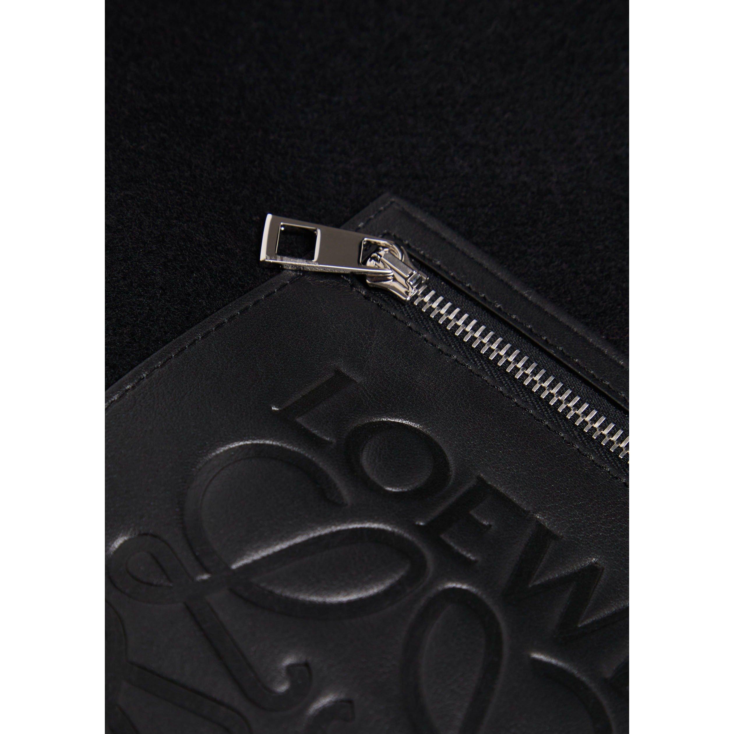 BLACK - Loewe - Men's Wool Cashmere Midweight Scarf 180cm - 3