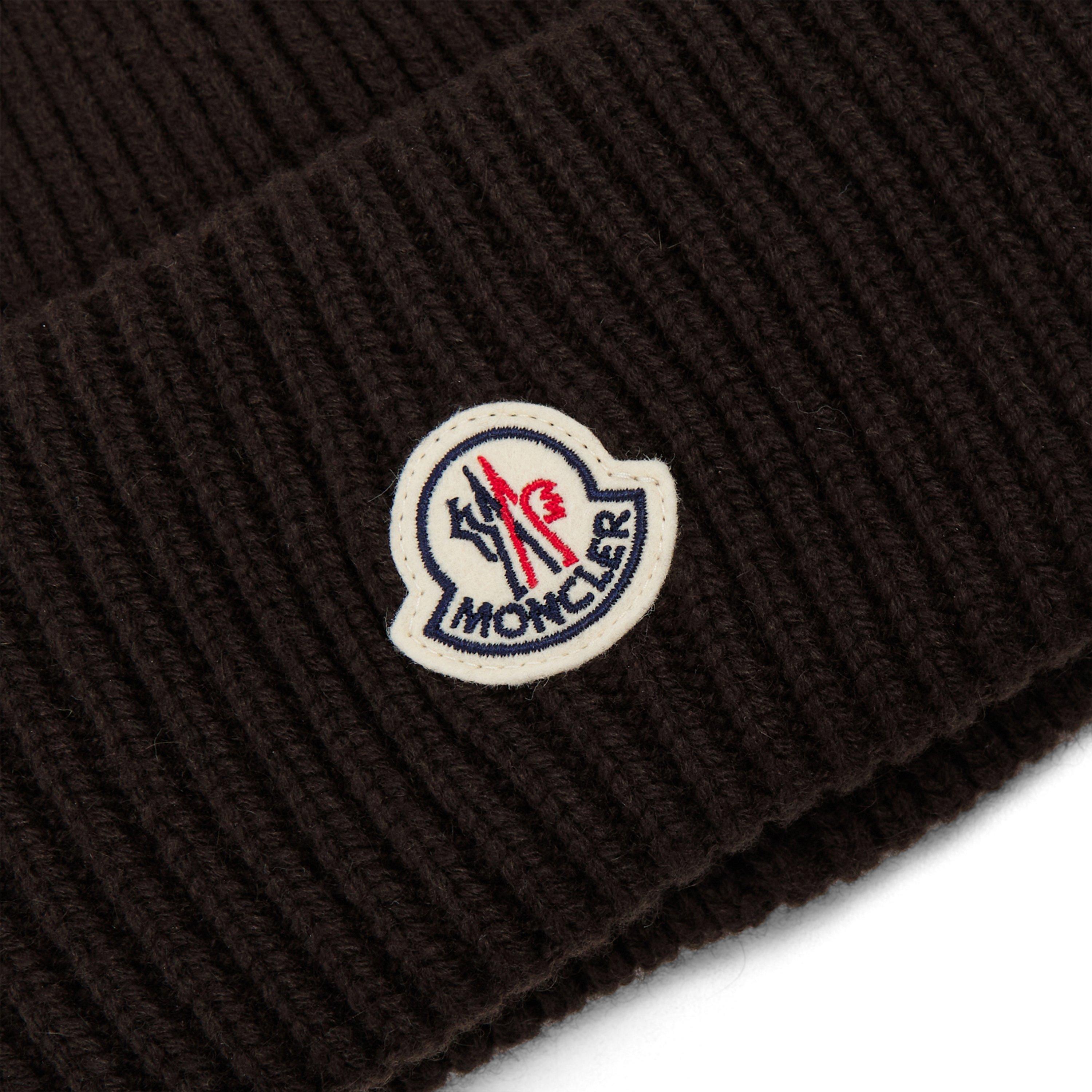 BROWN - Moncler - MON BADGE BEANIE - 3