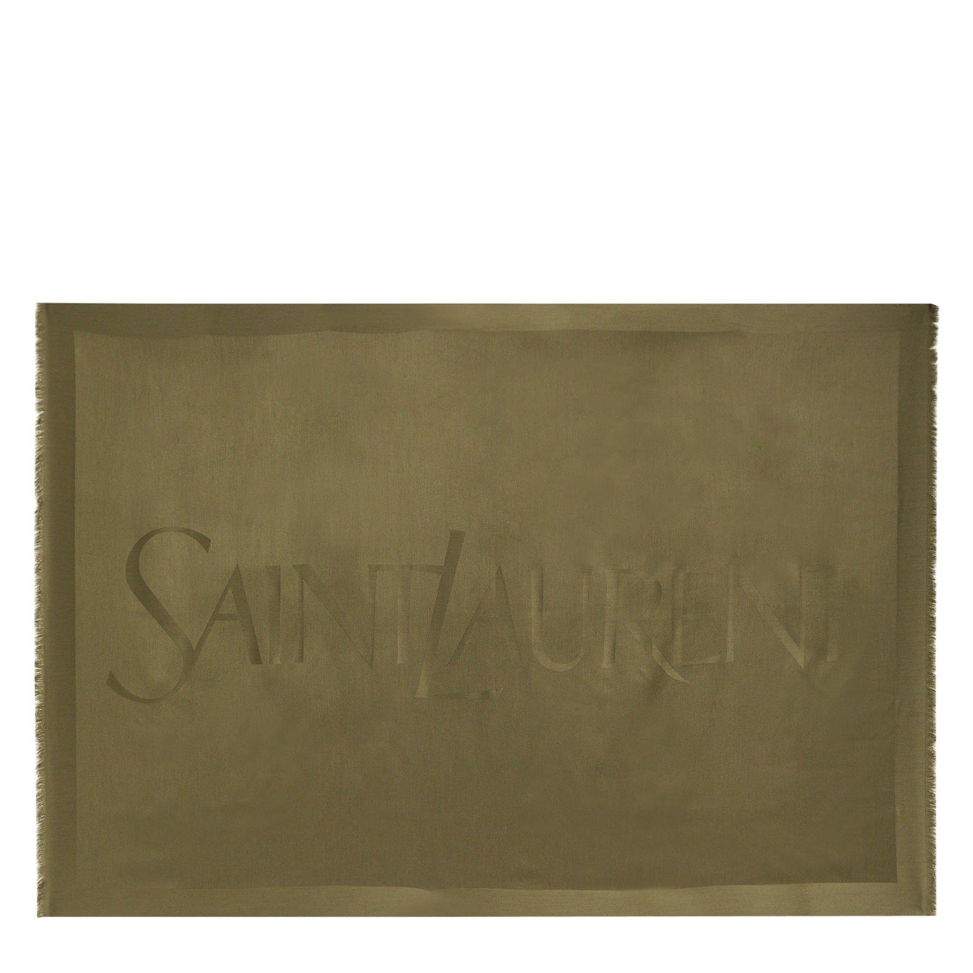 KHAKI - Saint Laurent - LOGO SCARF - 1