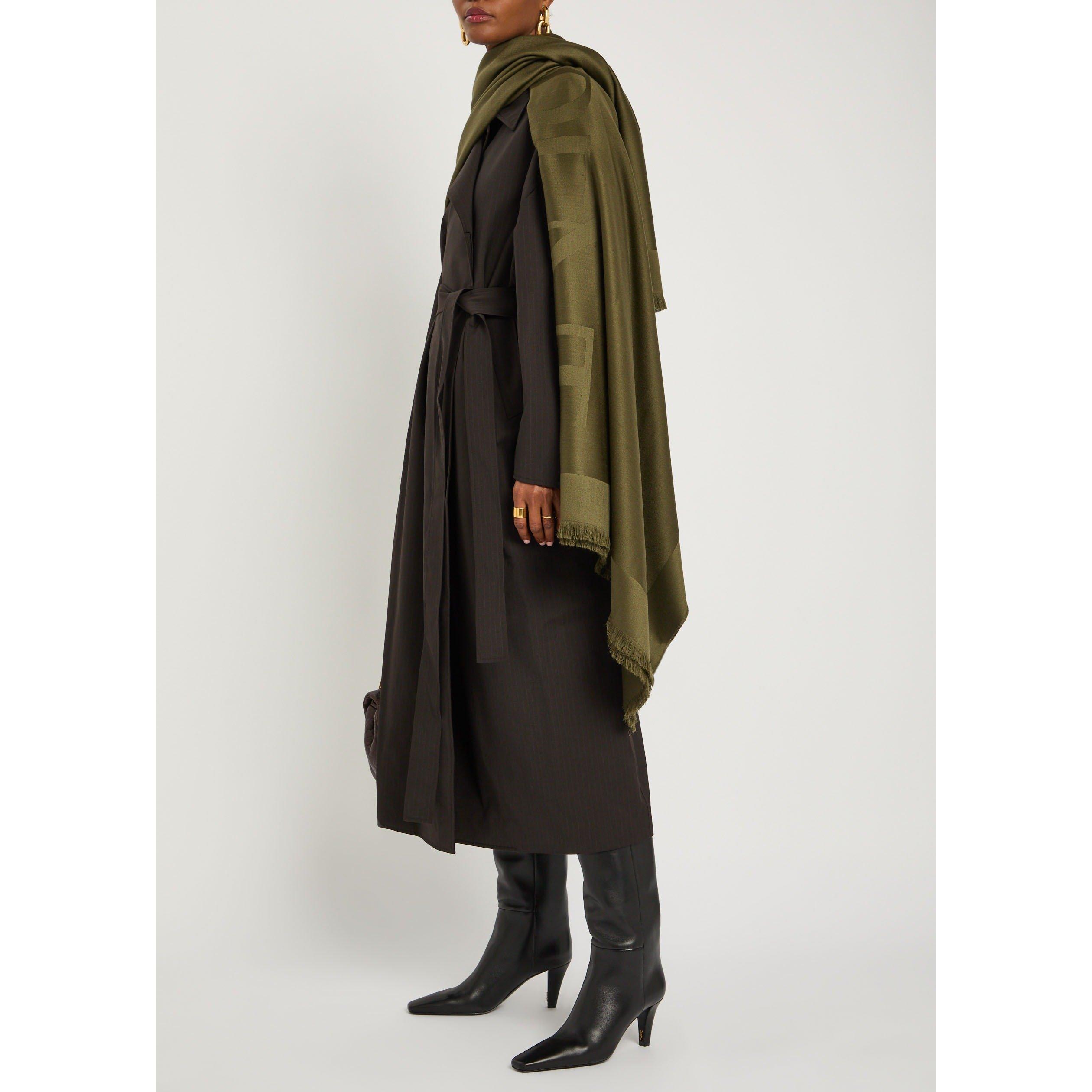 KHAKI - Saint Laurent - LOGO SCARF - 2