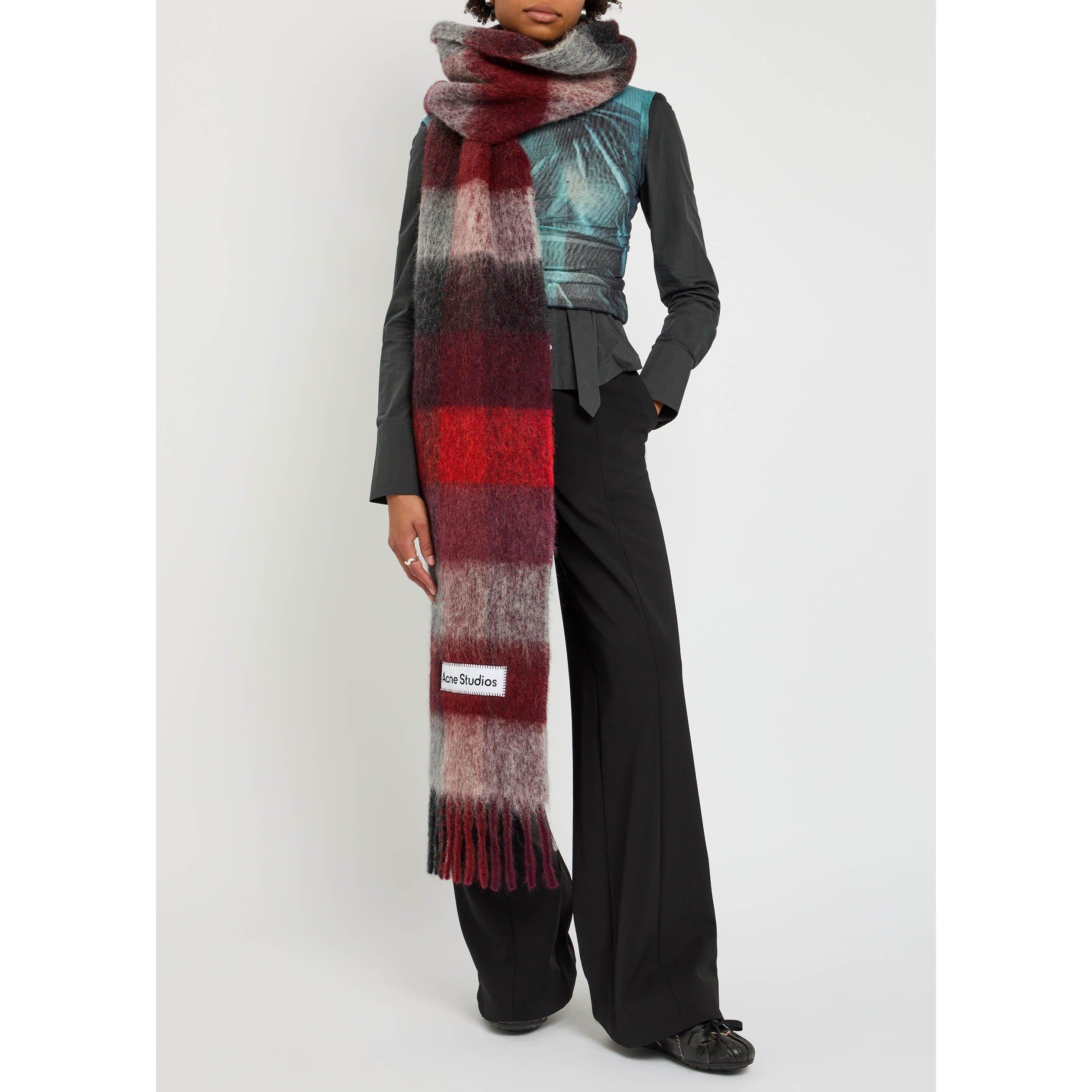 RED AND OTHER - Acne Studios - Women's Vally Check Wool Scarf - 3