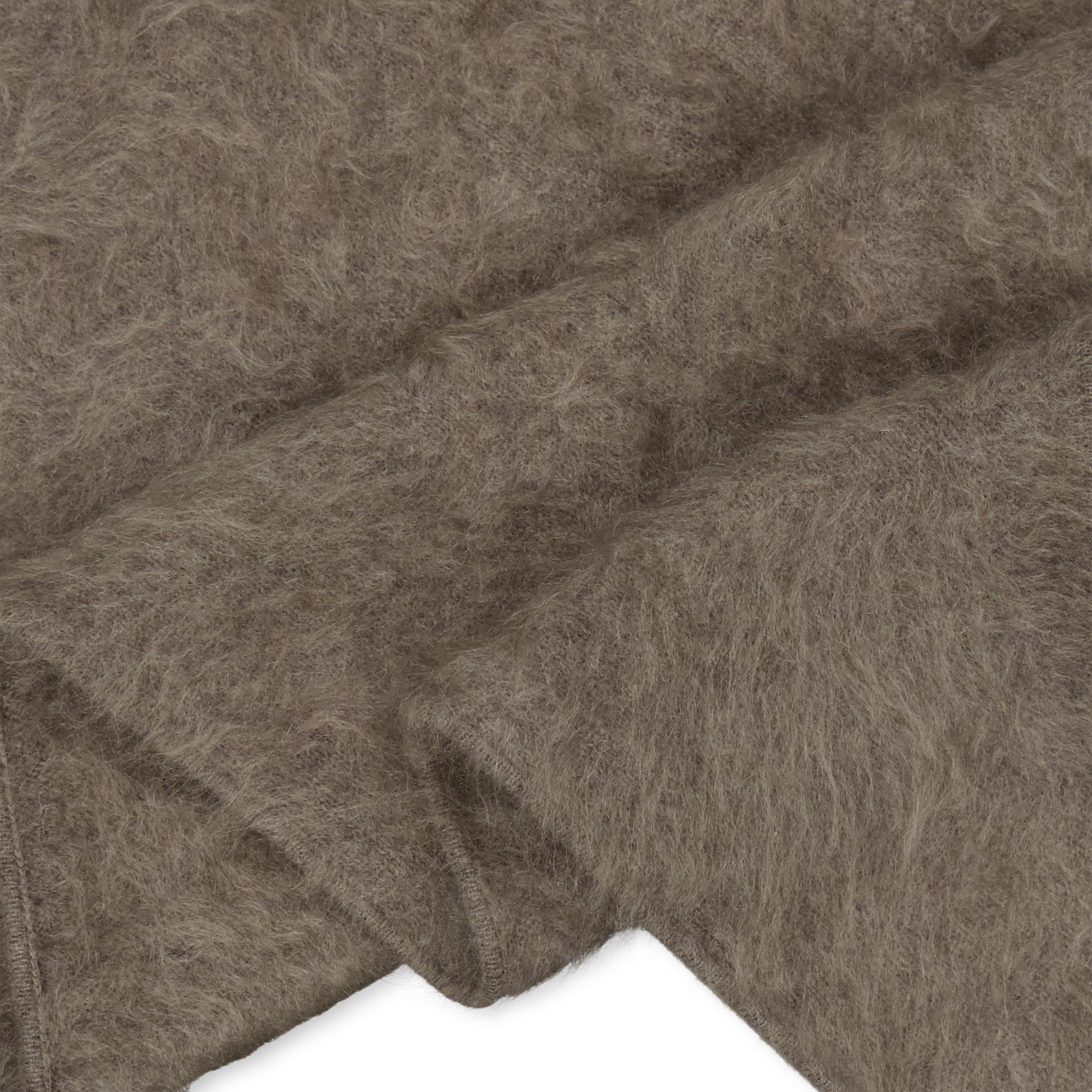 TAUPE - Lisa Yang - Women's Bandana Brushed Wool Knitted Scarf - 2