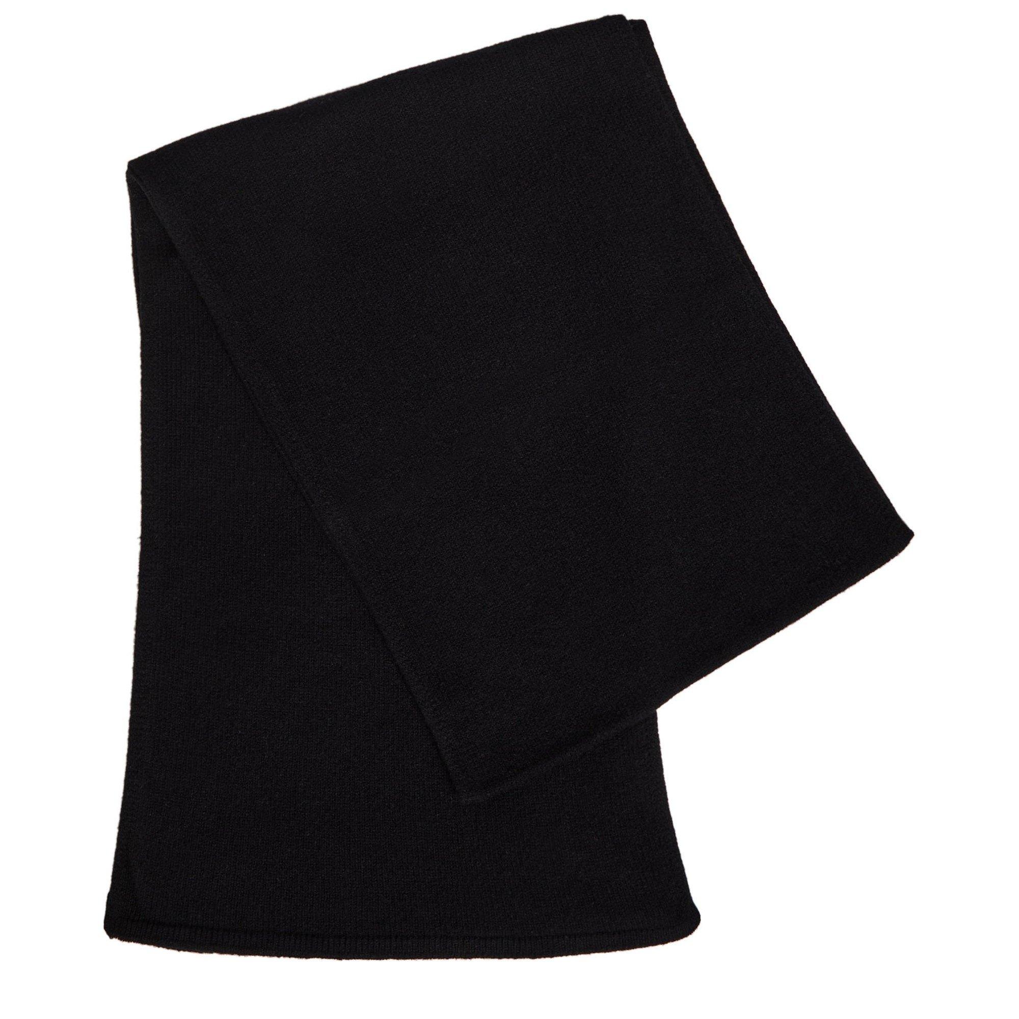 BLACK - John Smedley - SMED KNIT SCARF PLAIN QUA
