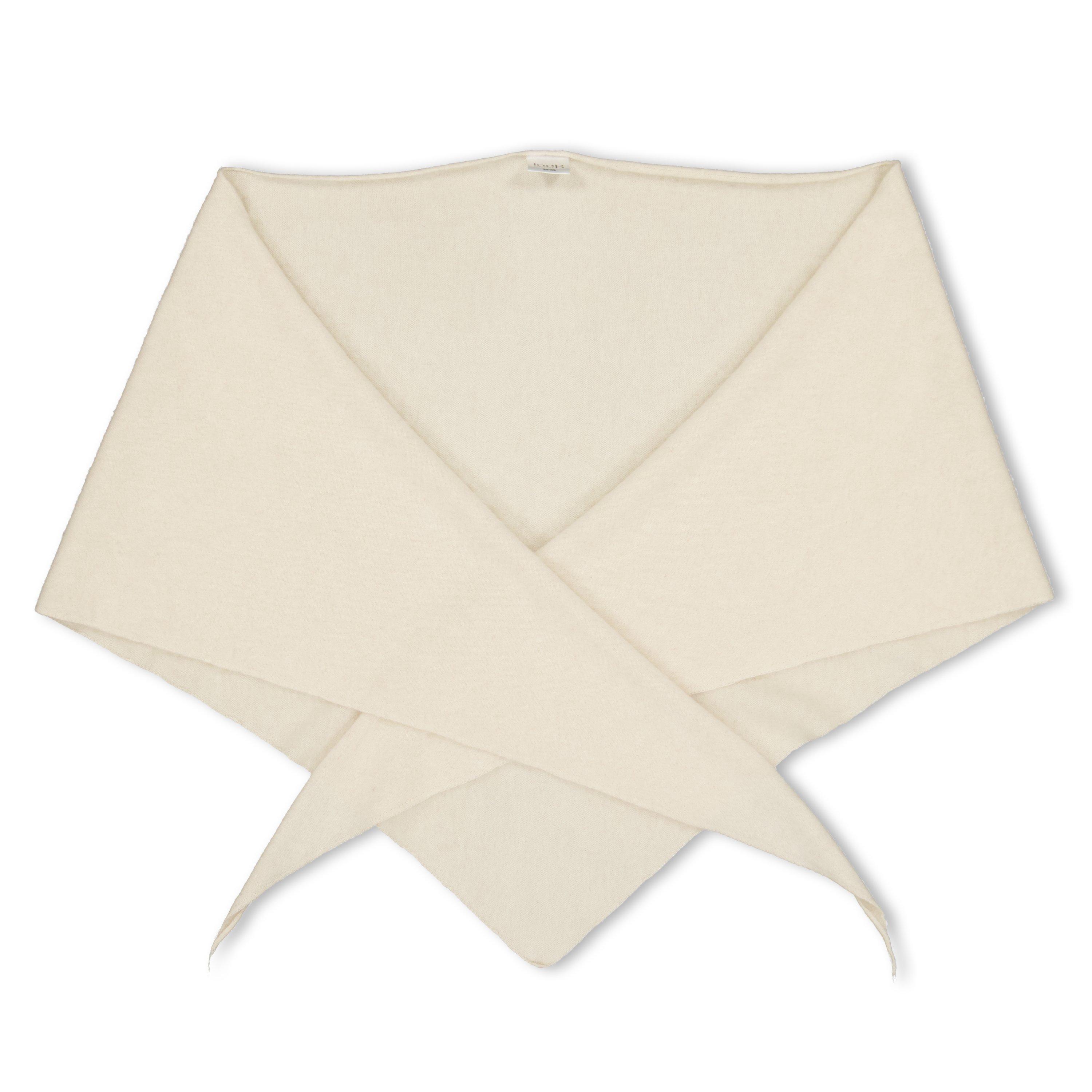 WHITE - Loop Cashmere - Women's Brushed Cashmere Triangle Midweight Scarf - 1
