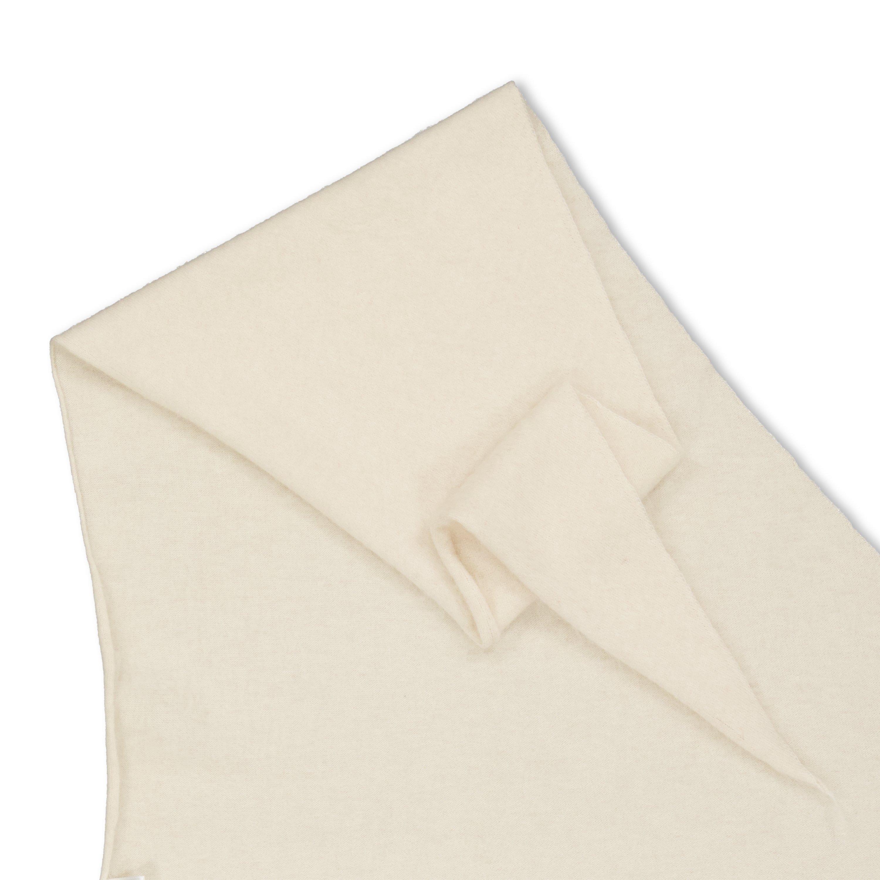 WHITE - Loop Cashmere - Women's Brushed Cashmere Triangle Midweight Scarf - 2