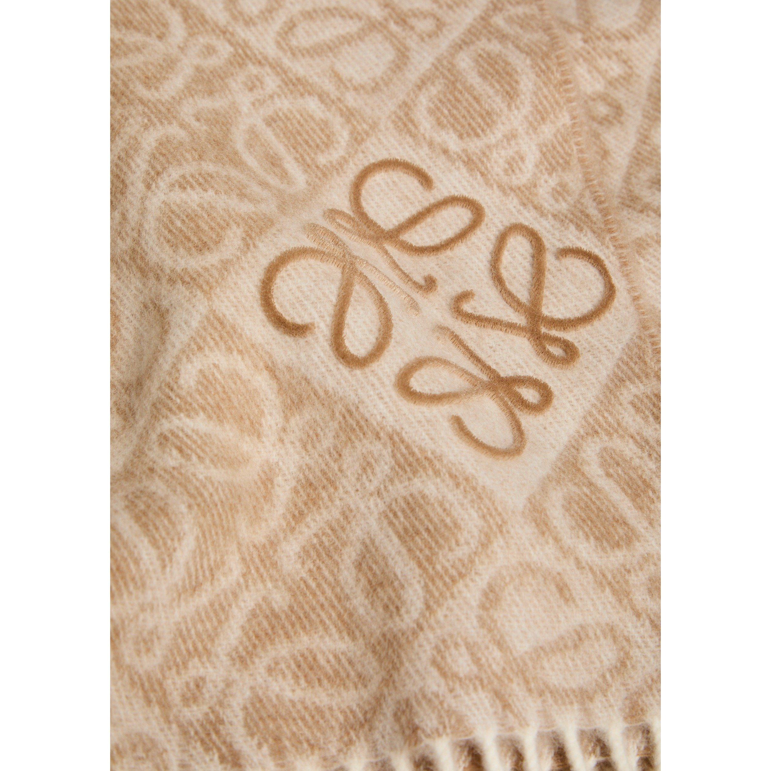 BEIGE - Loewe - Women's Anagram Alpaca Wool Scarf 180 cm - 3