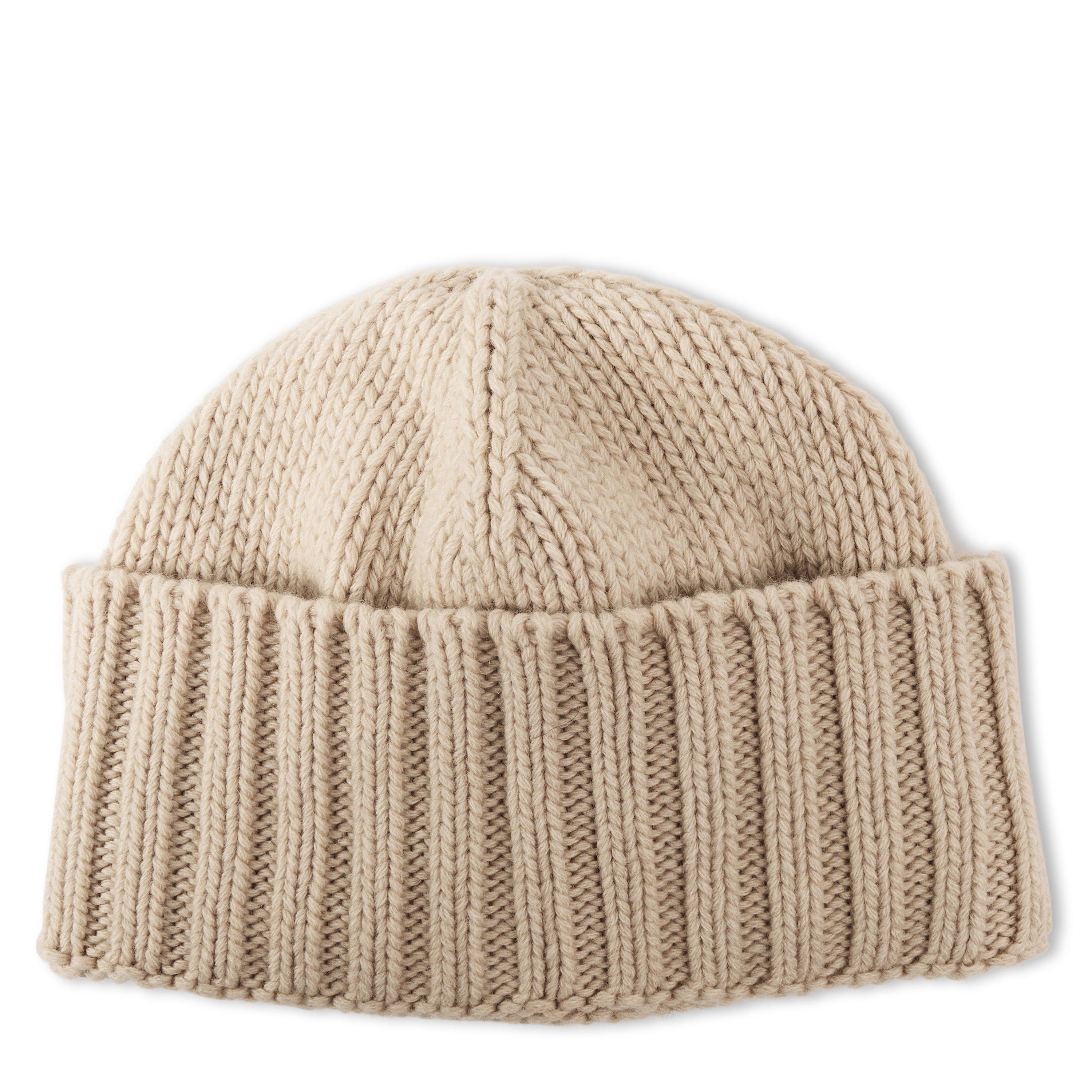 WHITE - Unknown - CASHMERE BEANIE WITH RIBB - 1