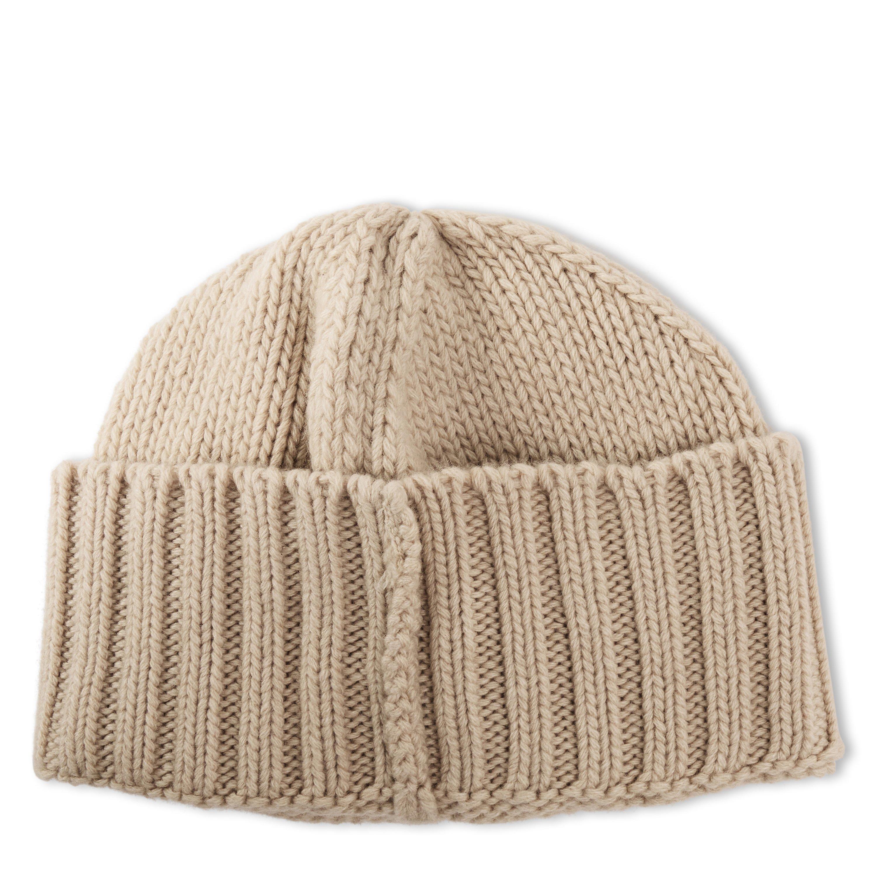 WHITE - Unknown - CASHMERE BEANIE WITH RIBB - 2